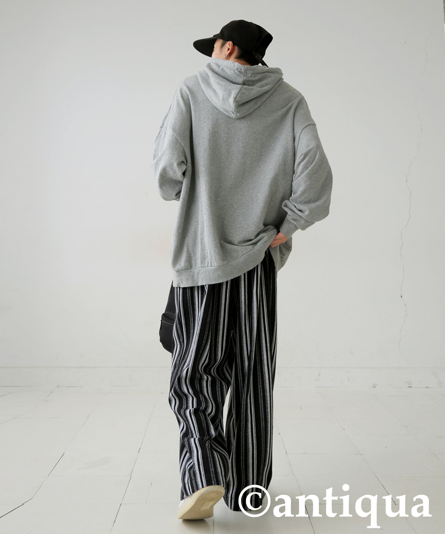 Striped Tuck Wide Pants Men's