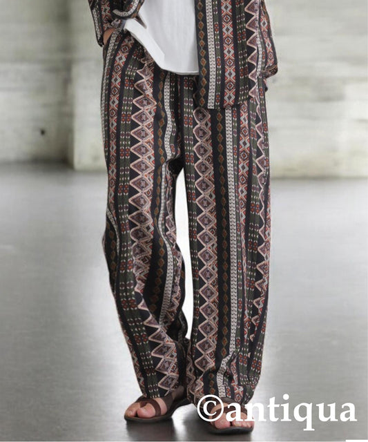 Men's Native Pattern Tapered Pants
