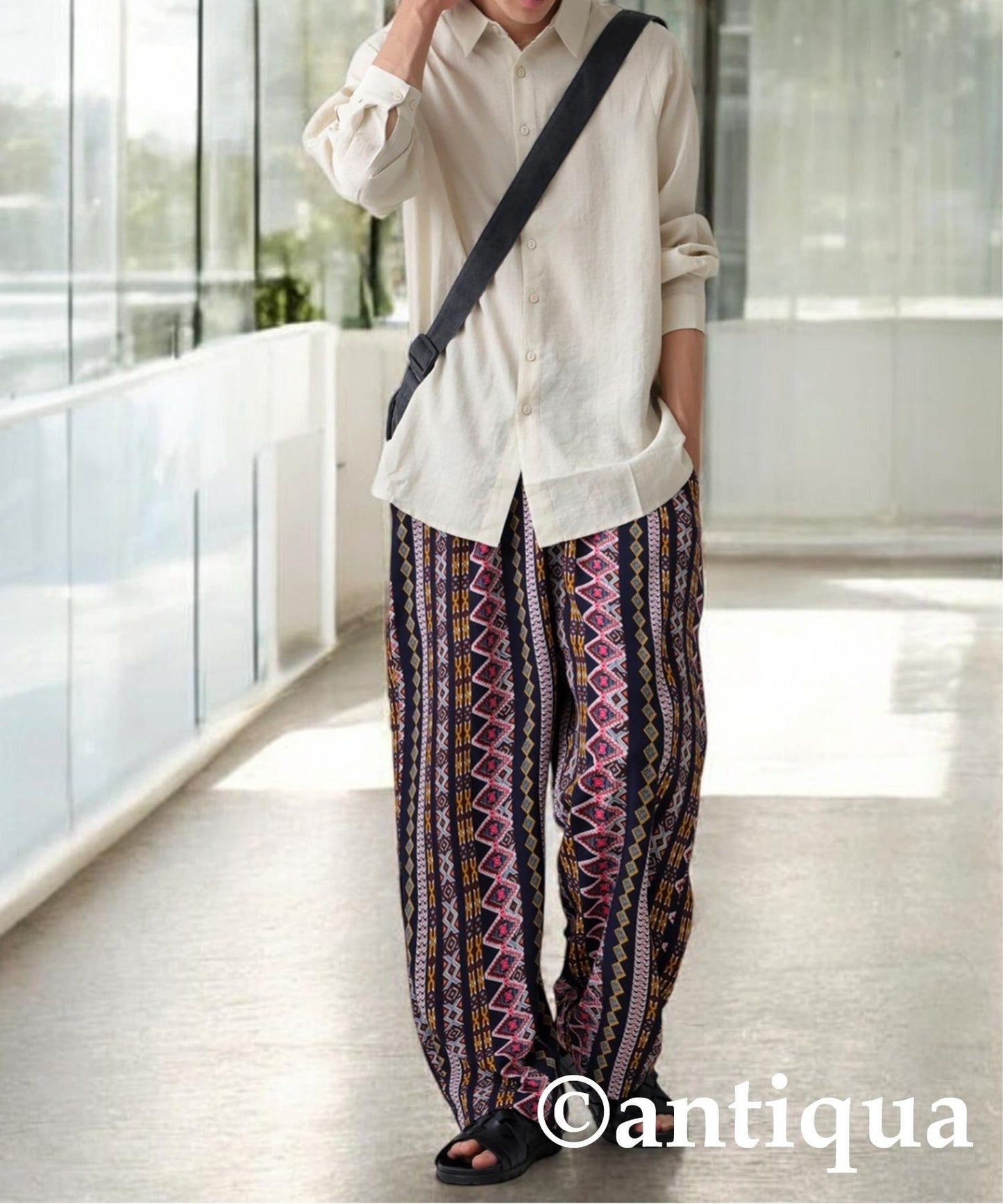 Men's Native Pattern Tapered Pants