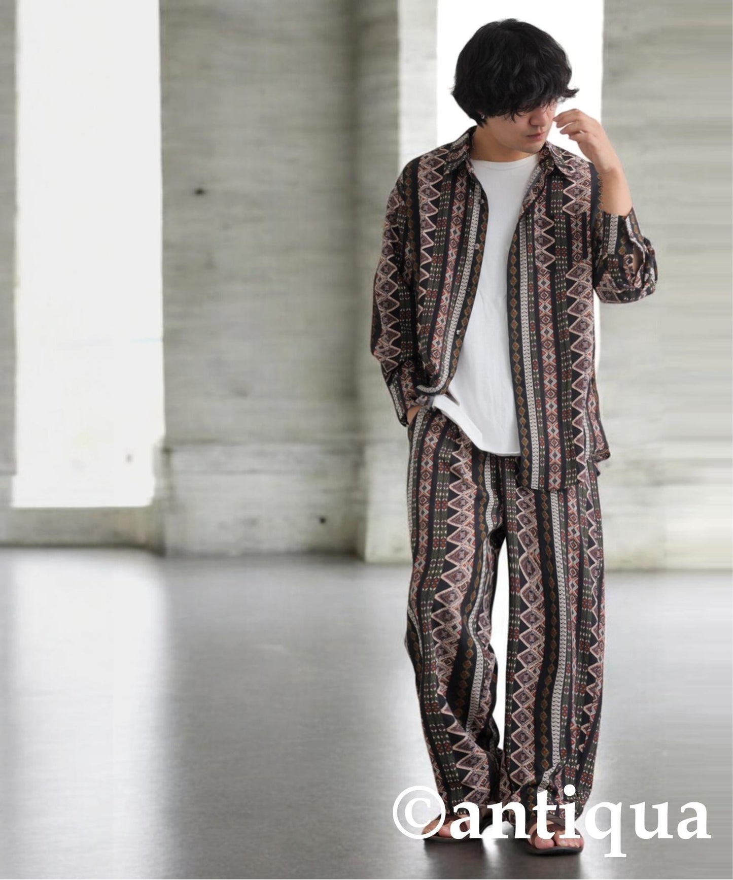 Men's Native Pattern Tapered Pants