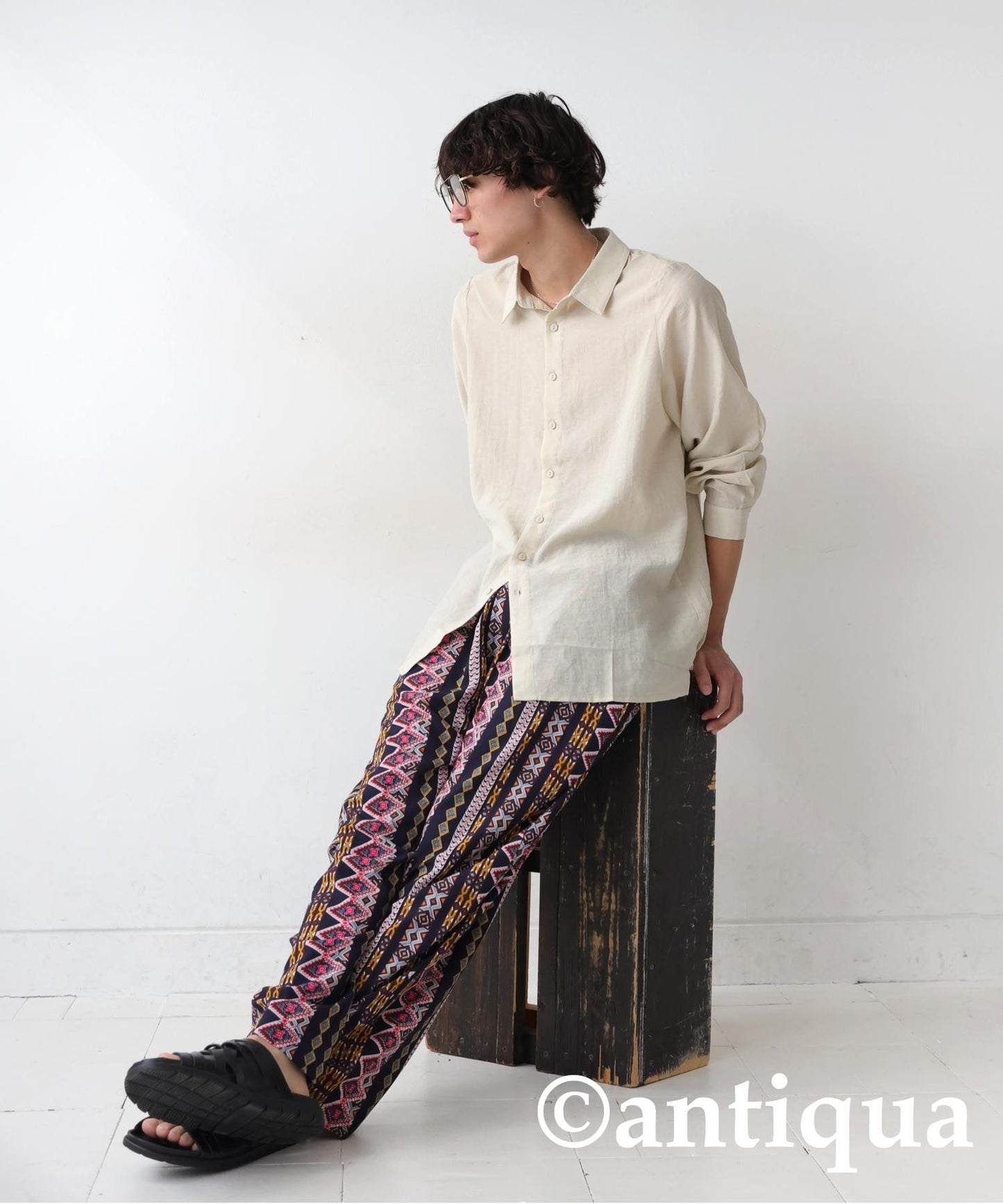 Men's Native Pattern Tapered Pants