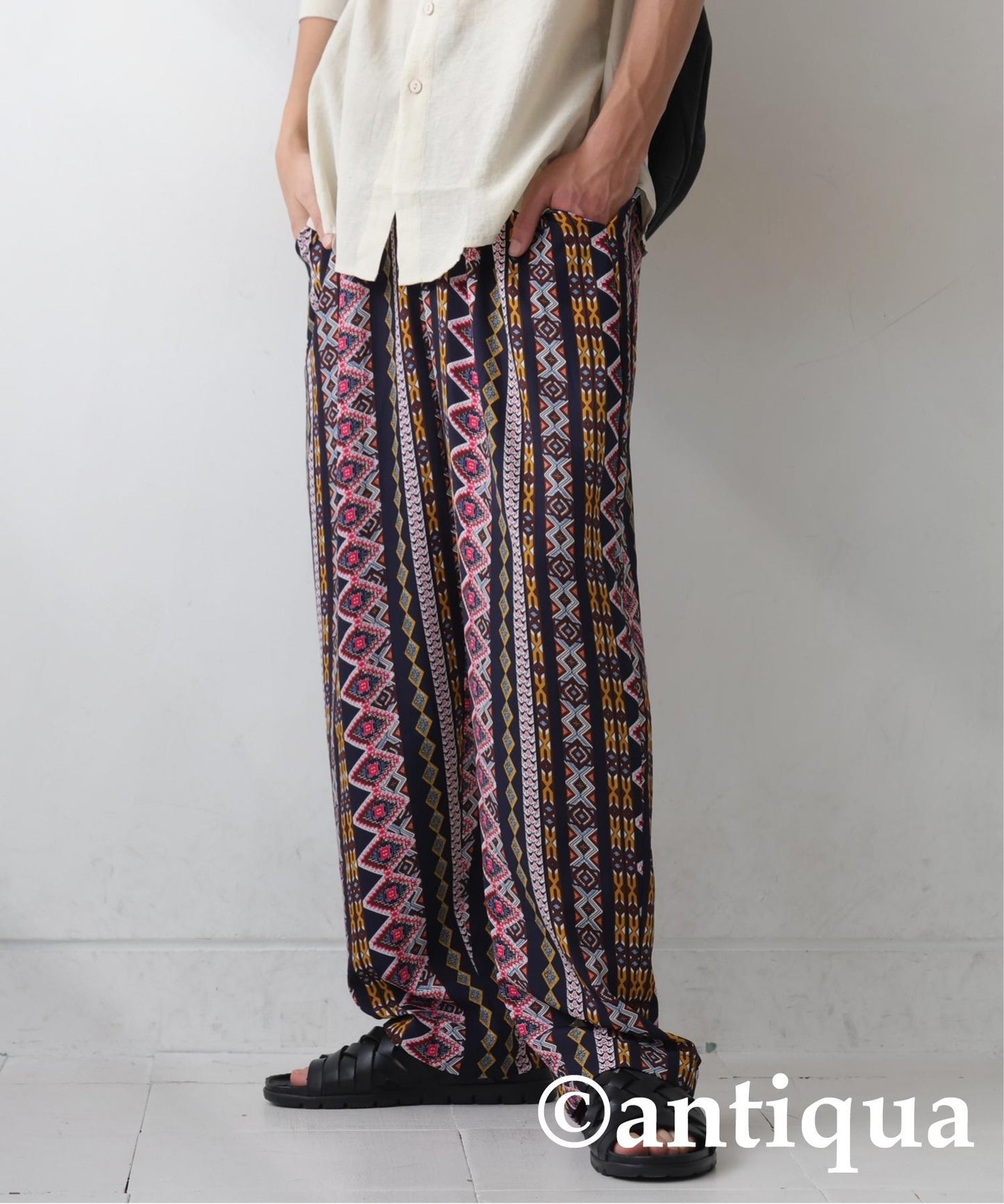 Men's Native Pattern Tapered Pants