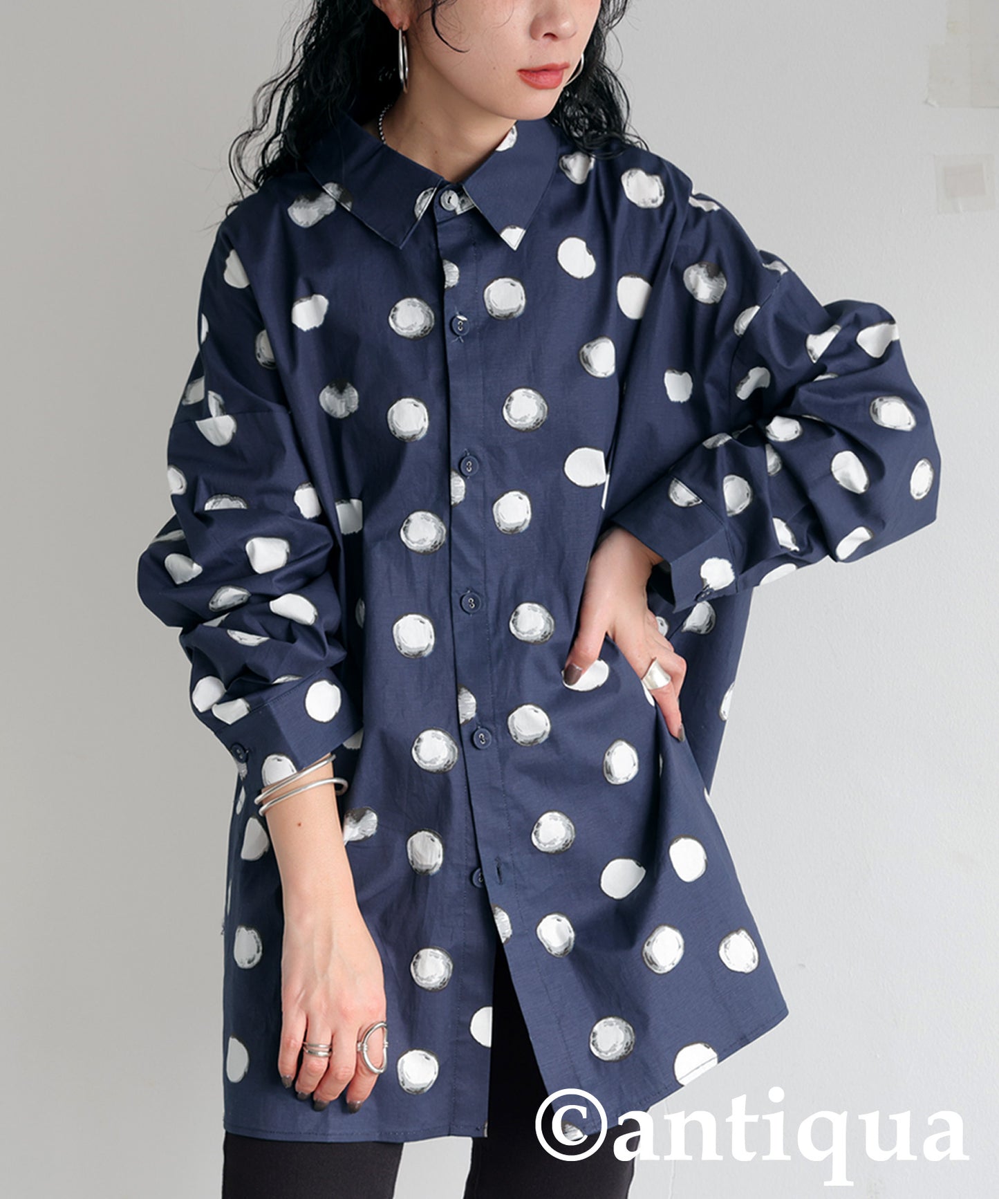 Dot Pattern Shirt Ladies