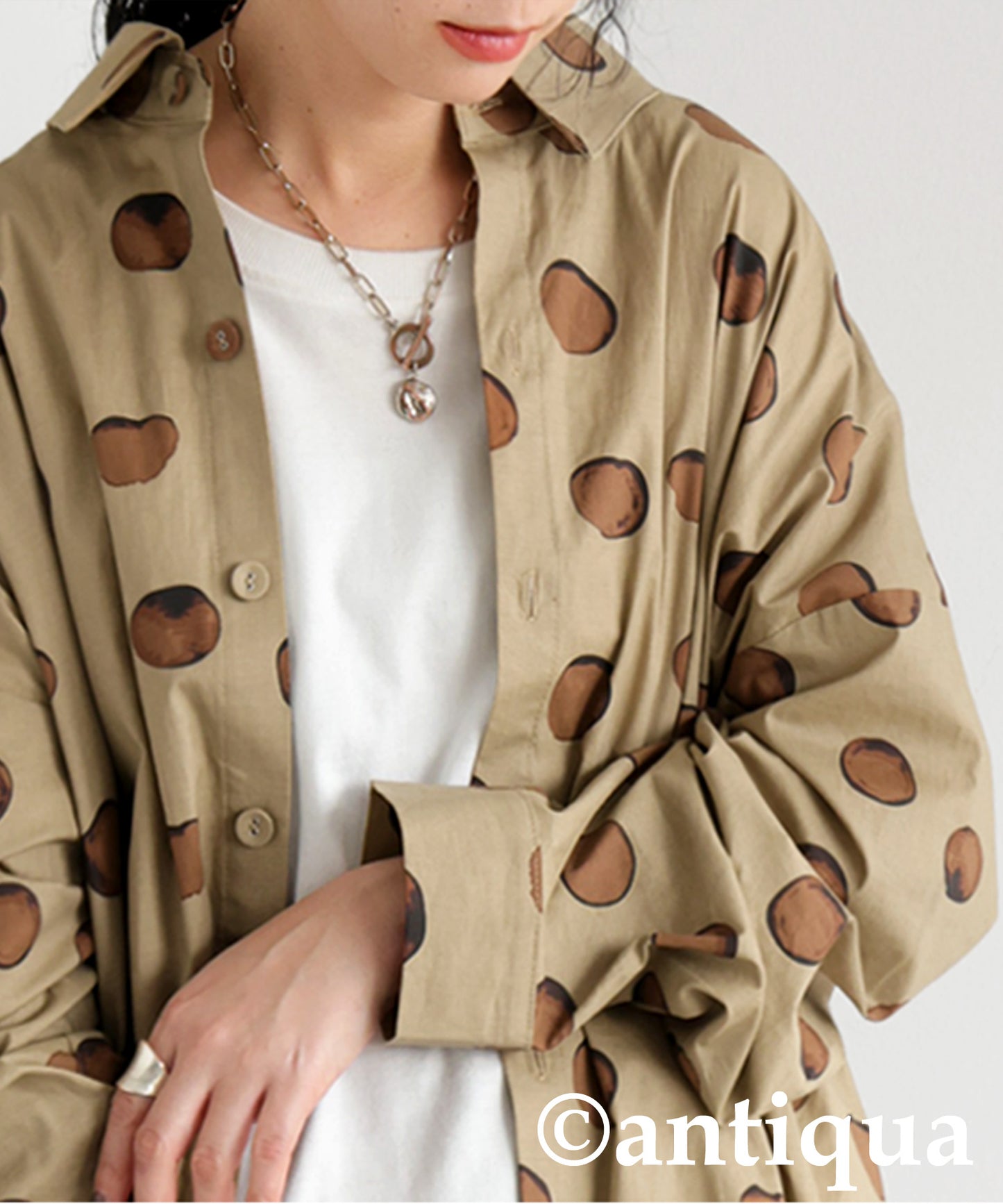 Dot Pattern Shirt Ladies