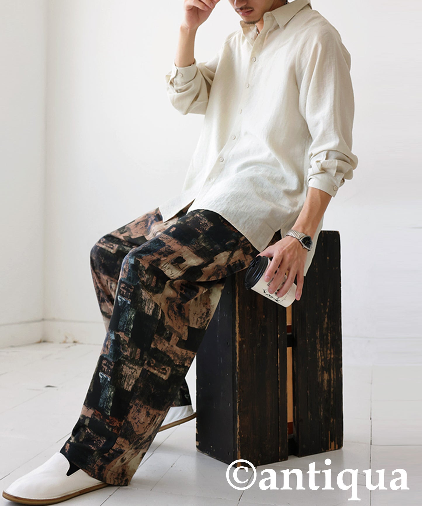 Vintage Pattern Pants Men's