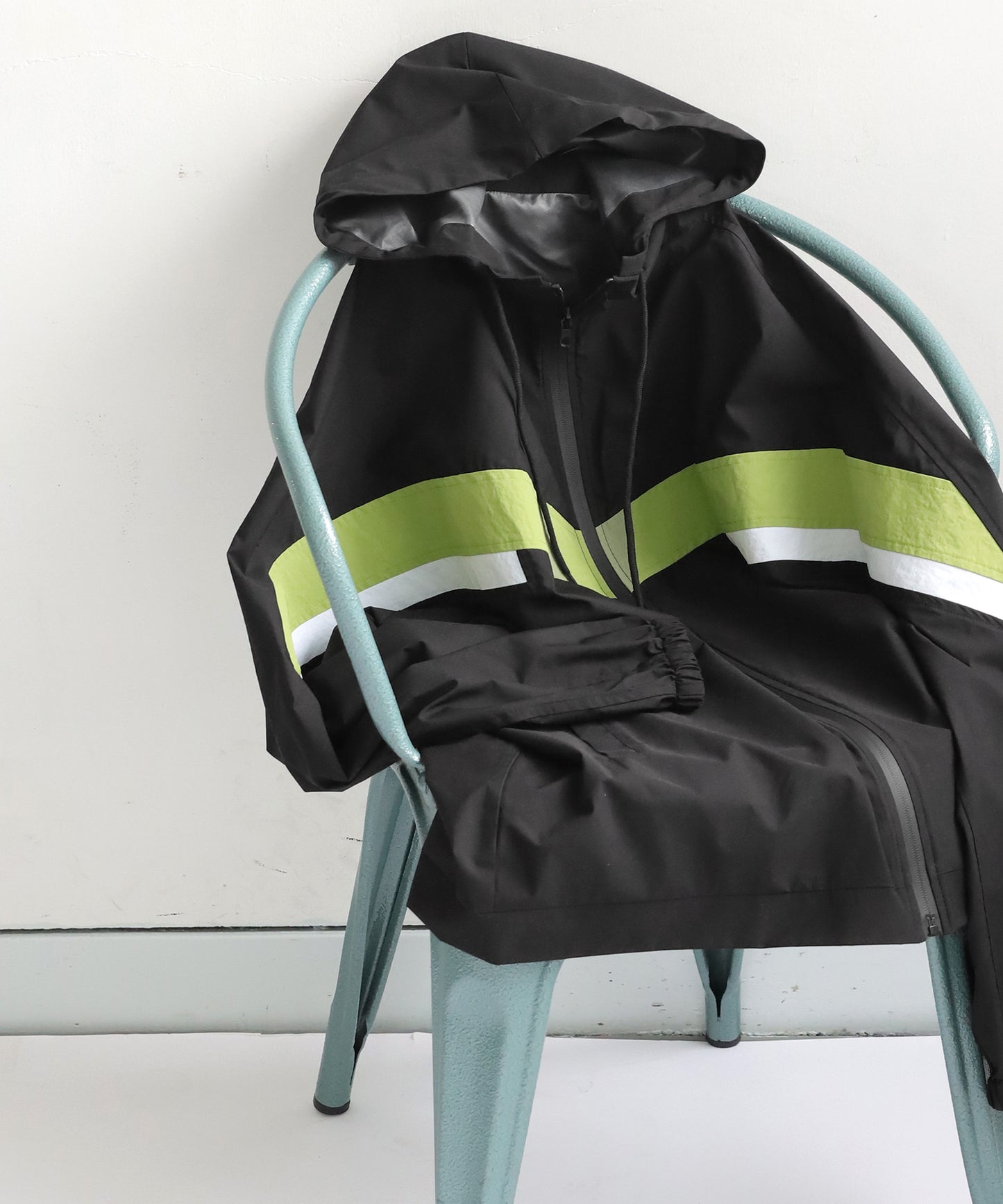 Color-Block Nylon Hoodie Ladies