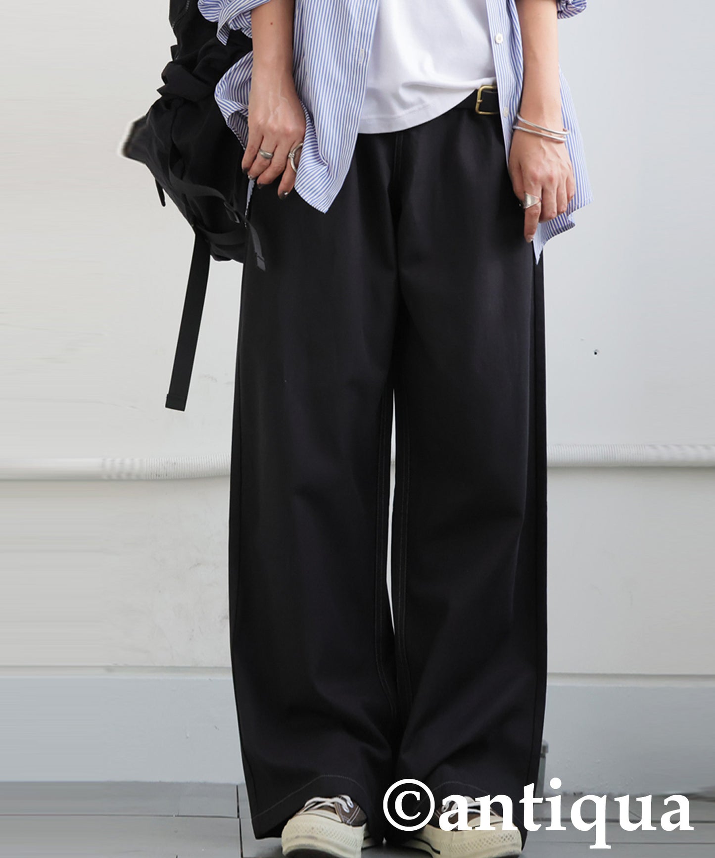 Twill Wide Pants Ladies