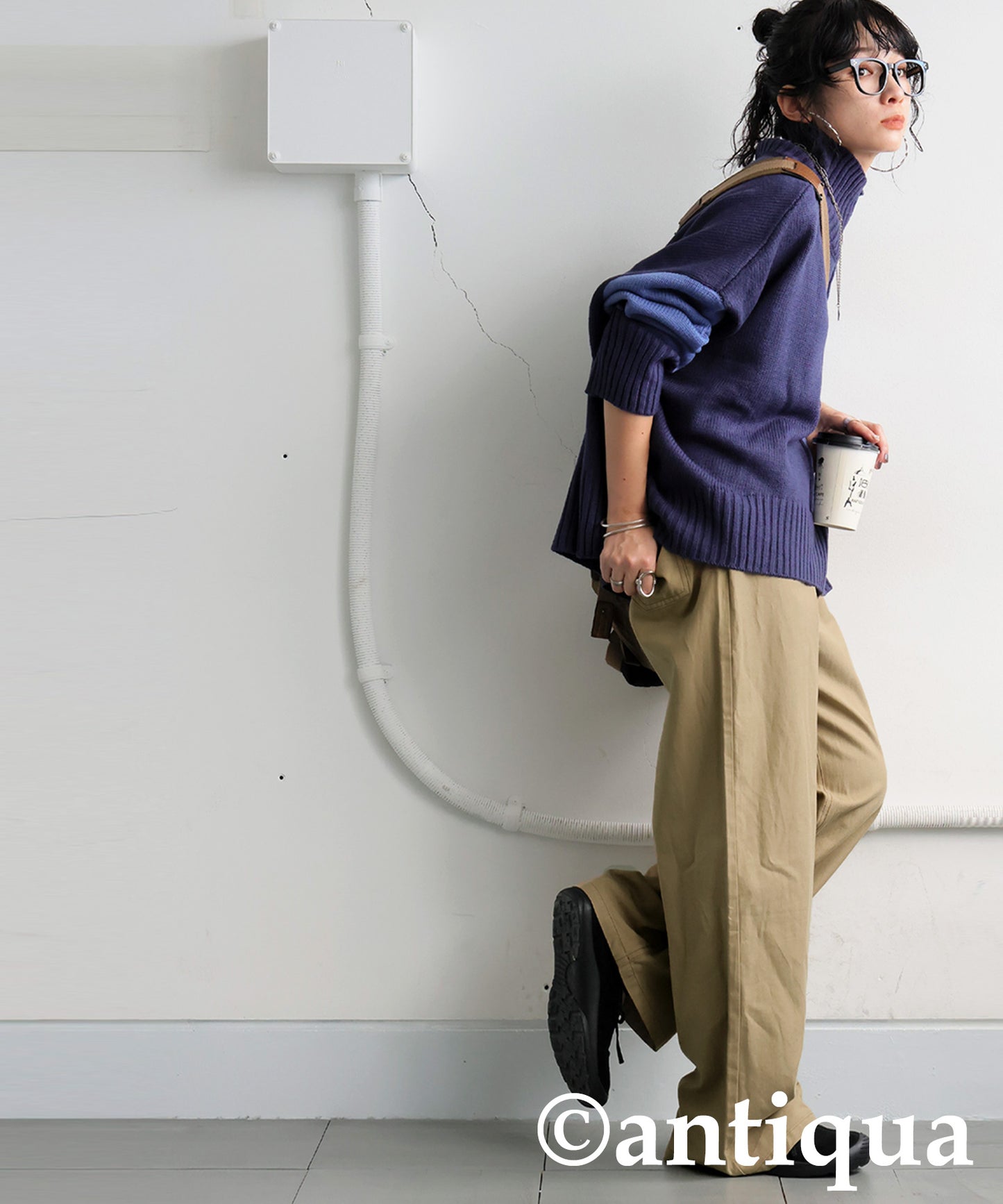 Twill Wide Pants Ladies