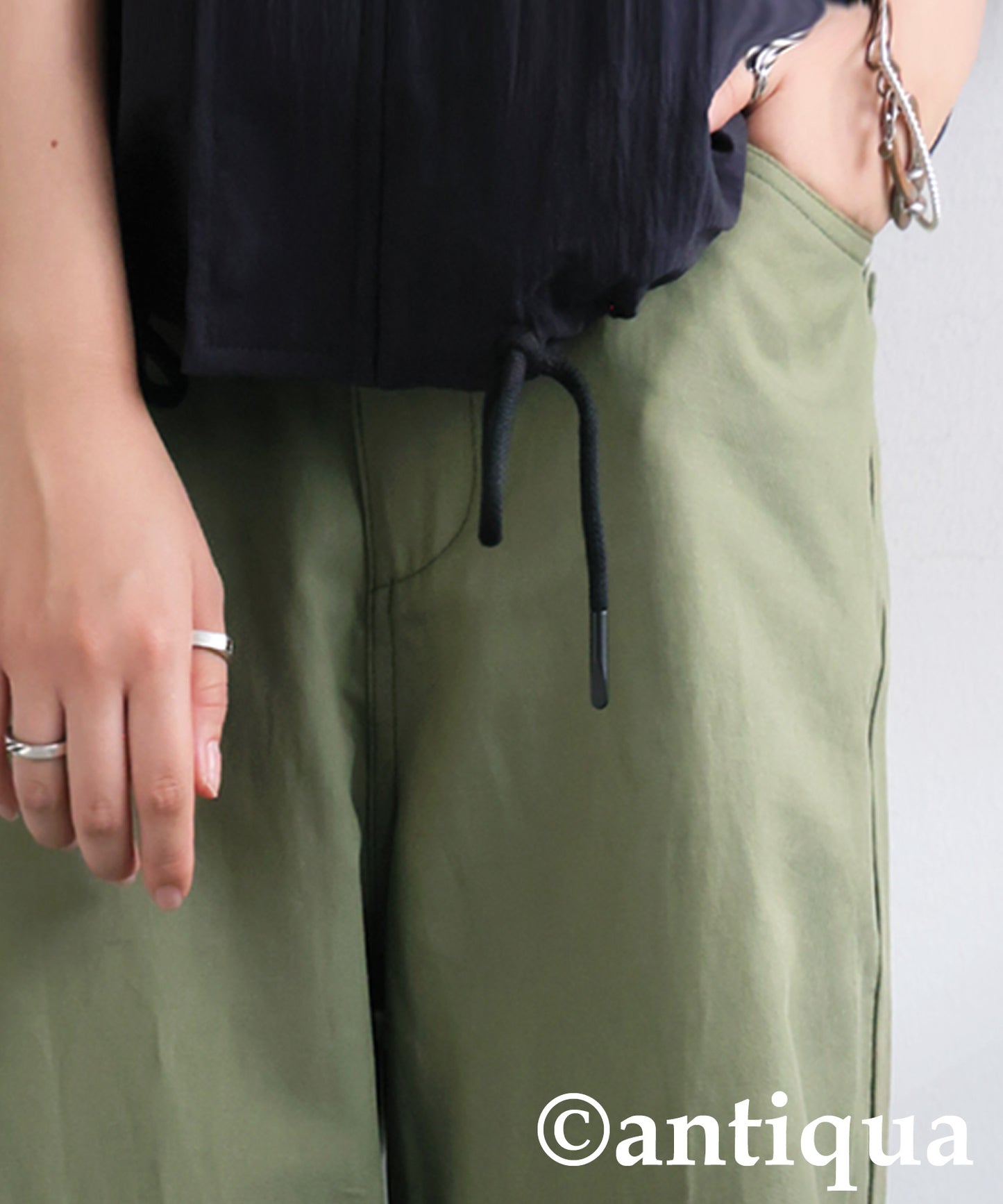 Twill Wide Pants Ladies