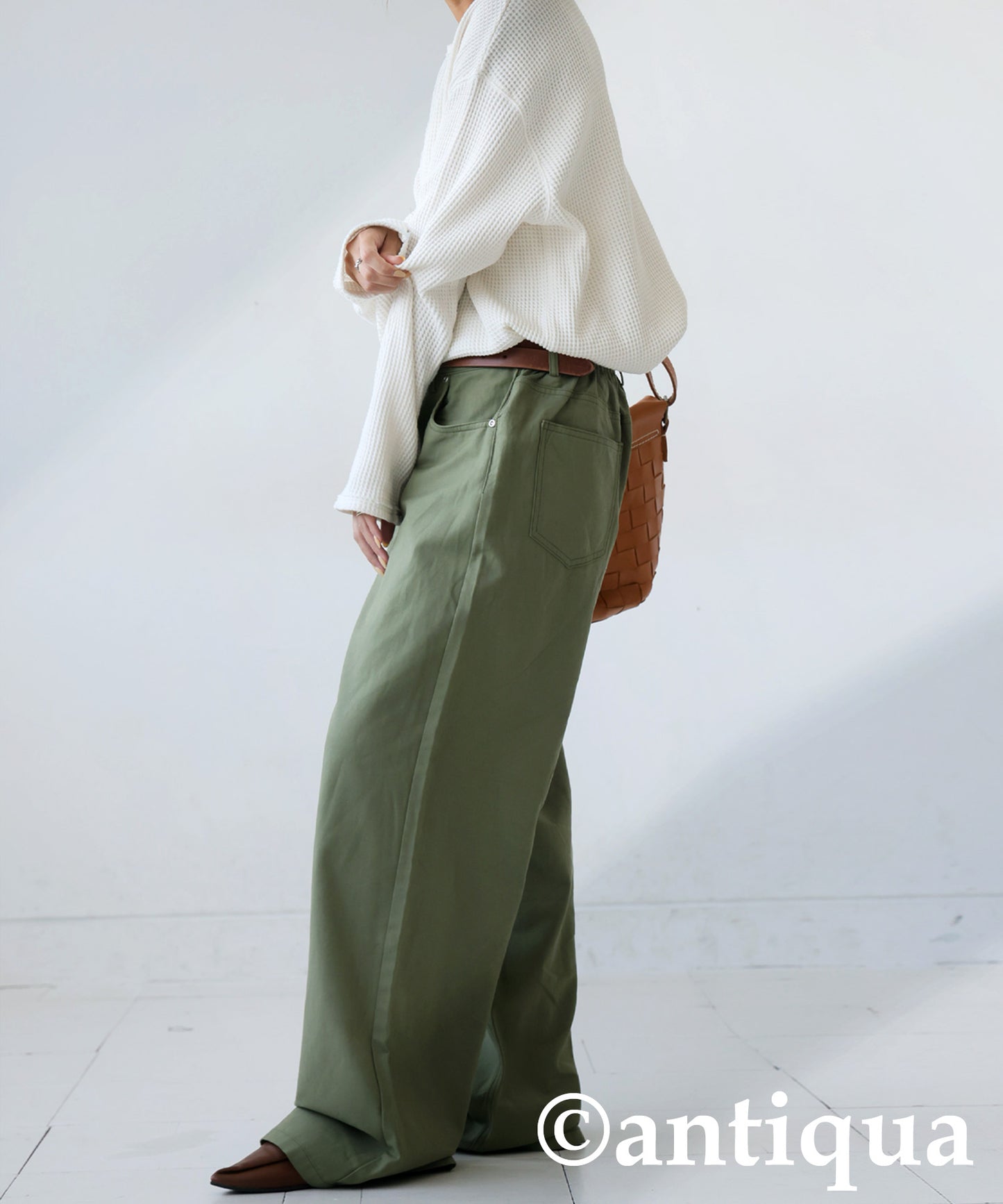 Twill Wide Pants Ladies