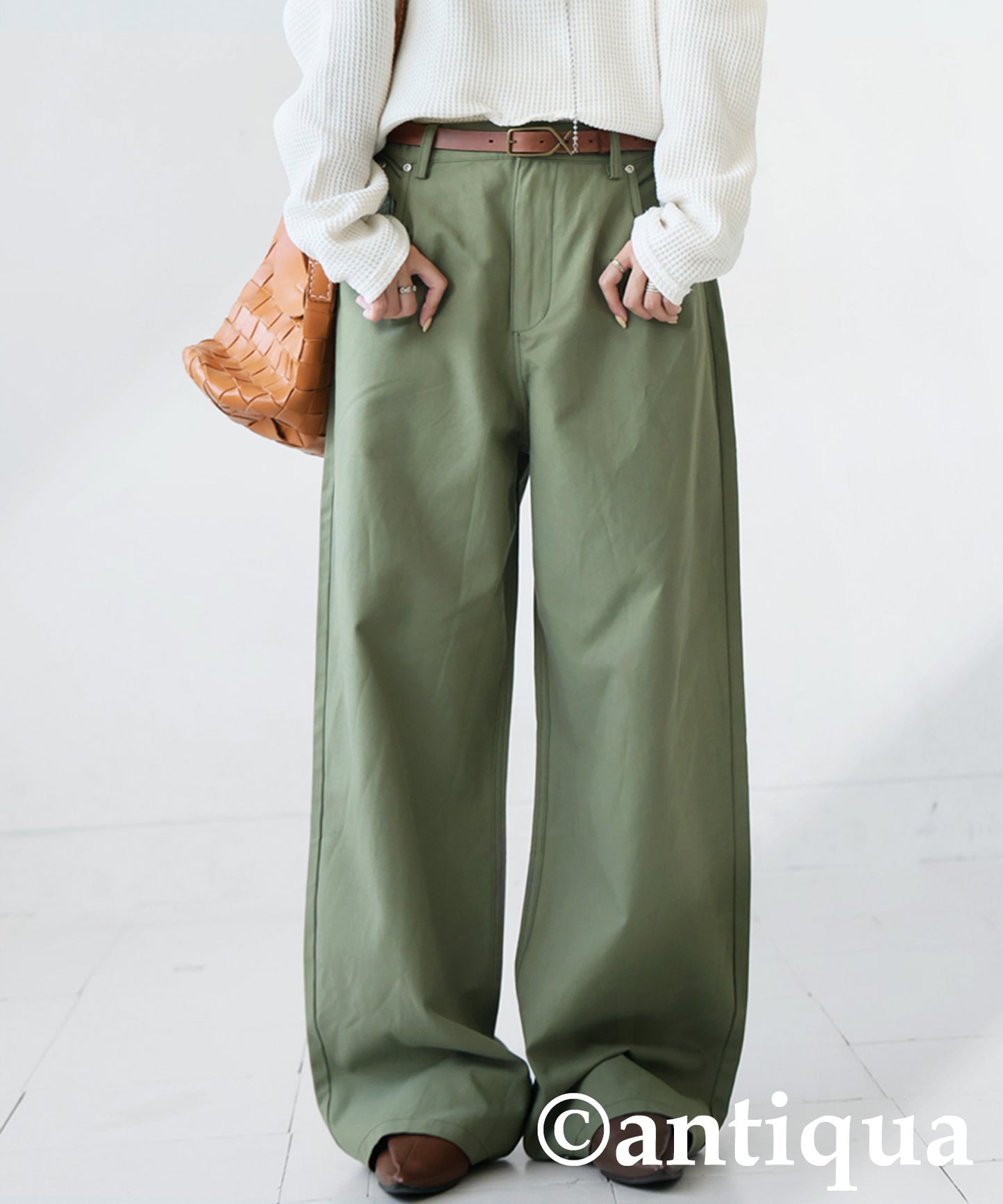 Twill Wide Pants Ladies