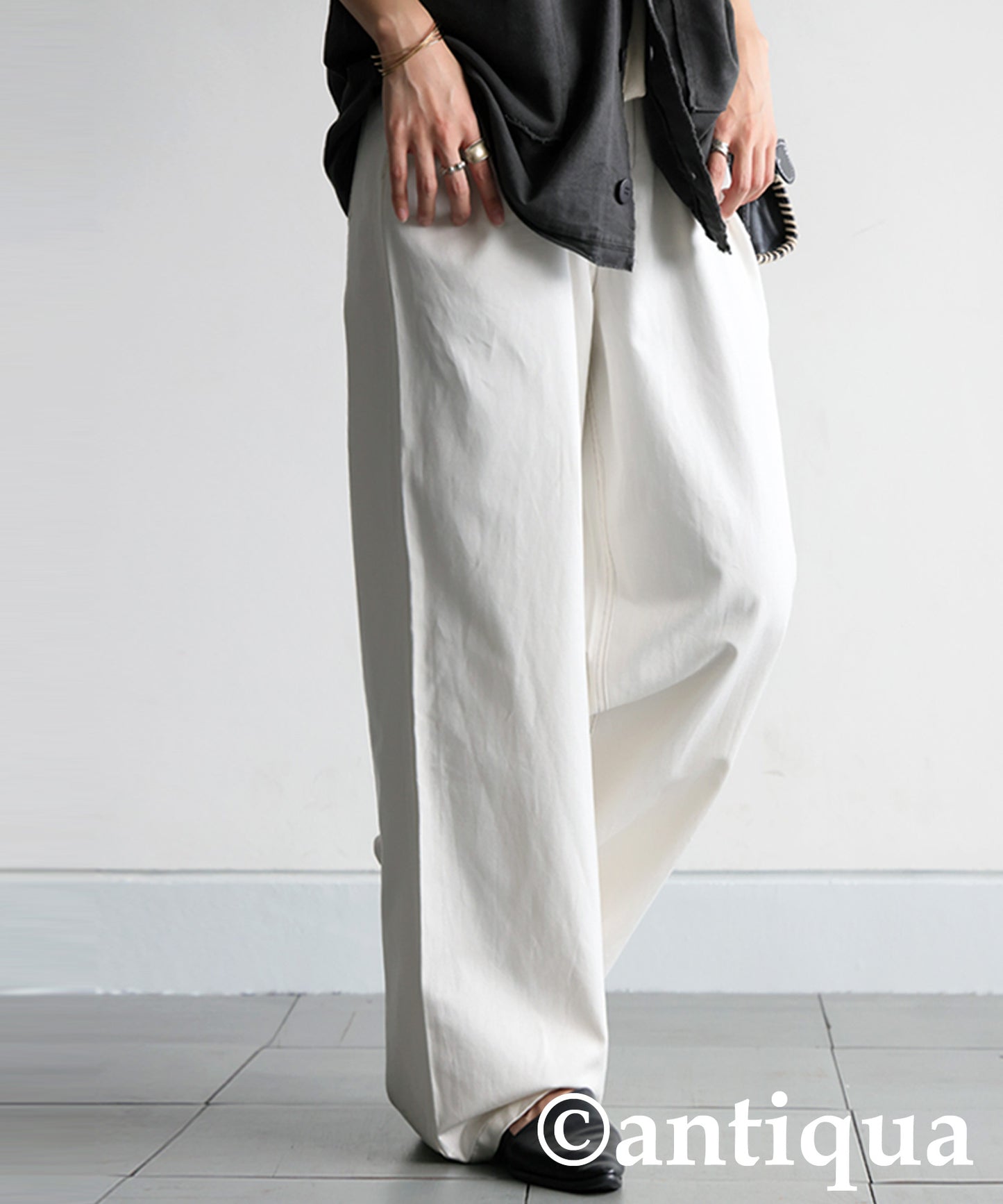 Twill Wide Pants Ladies