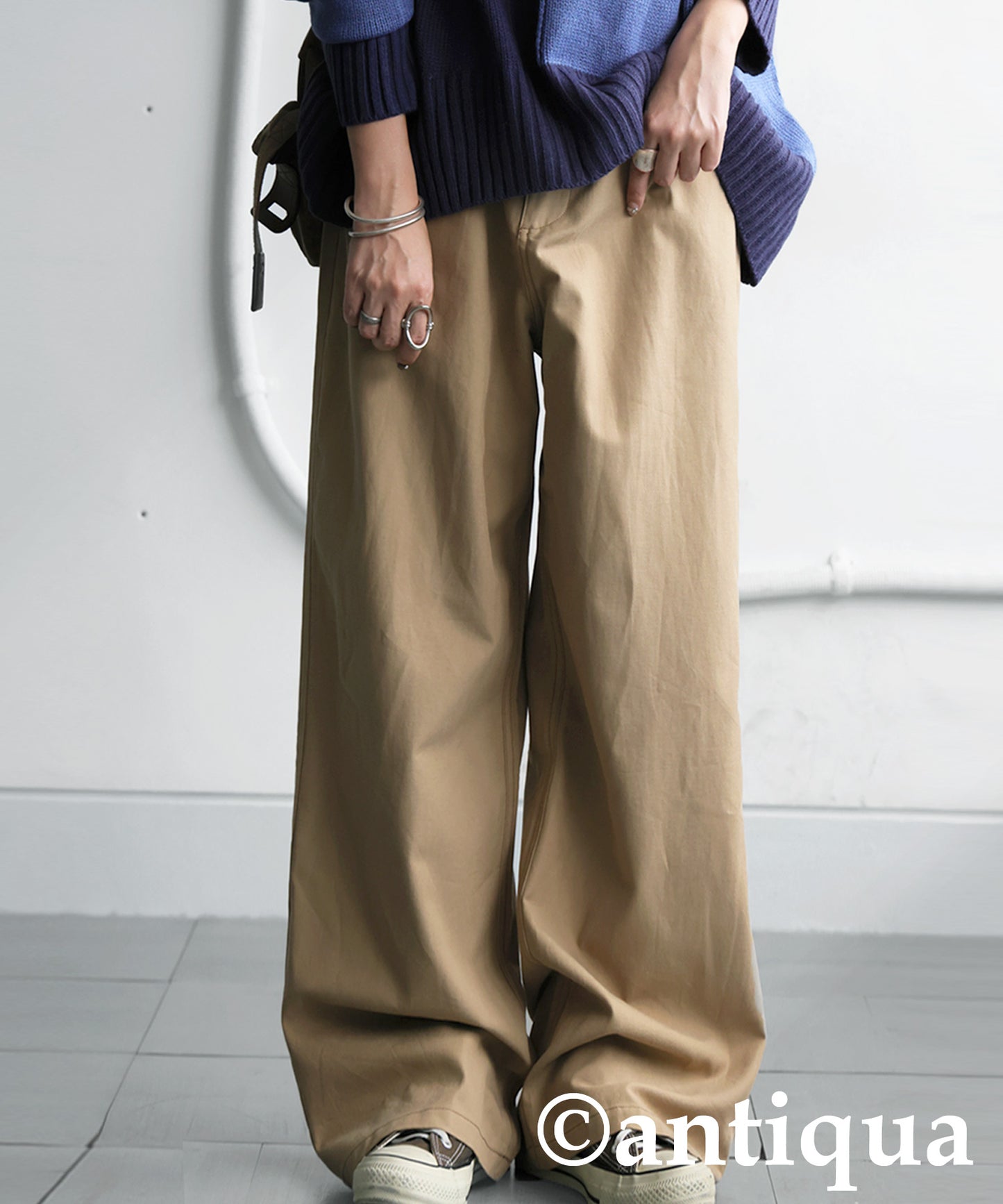 Twill Wide Pants Ladies