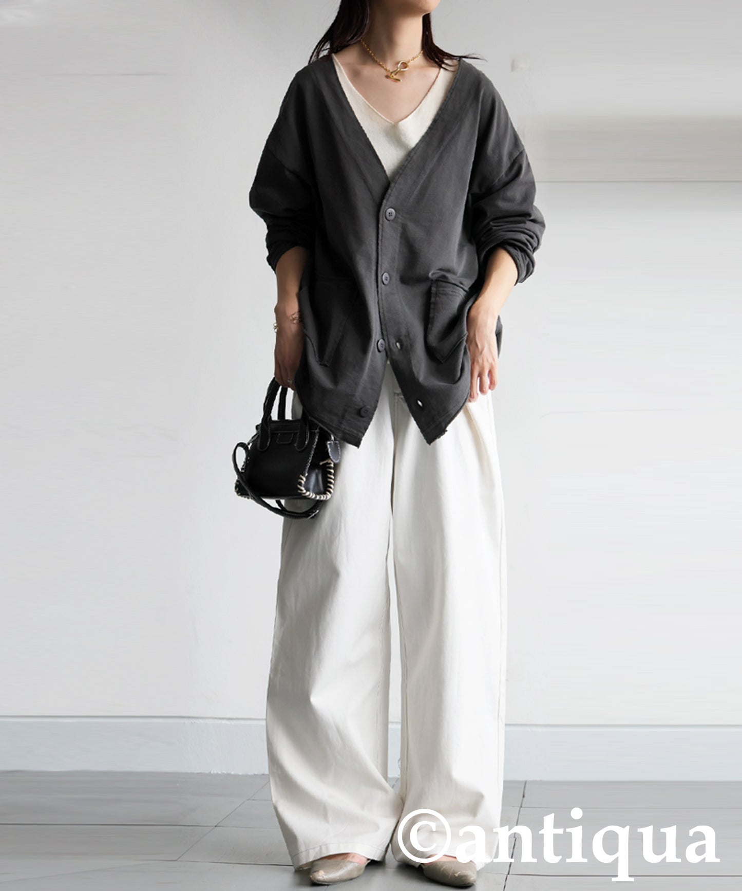 Twill Wide Pants Ladies