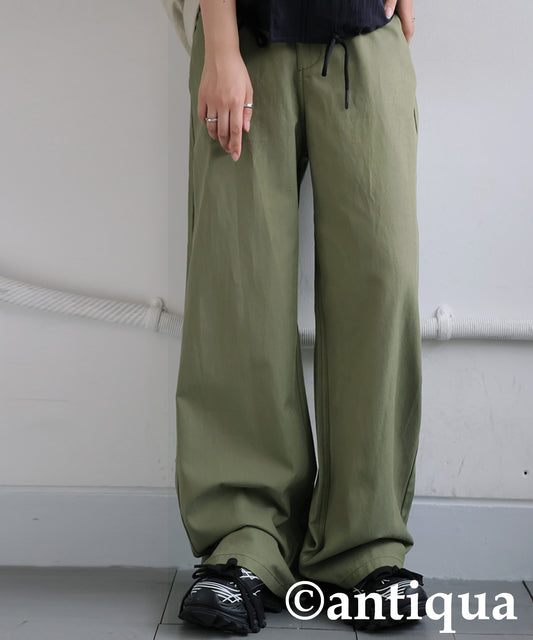 Twill Wide Pants Ladies