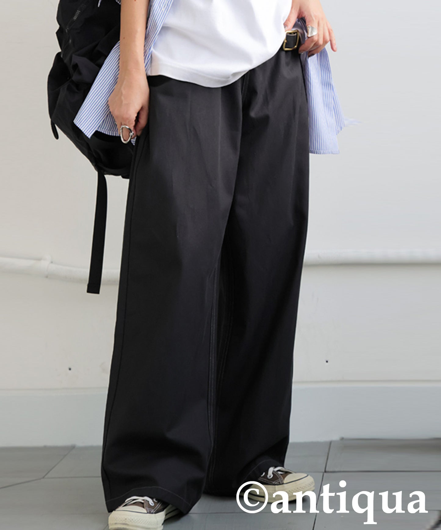 Twill Wide Pants Ladies