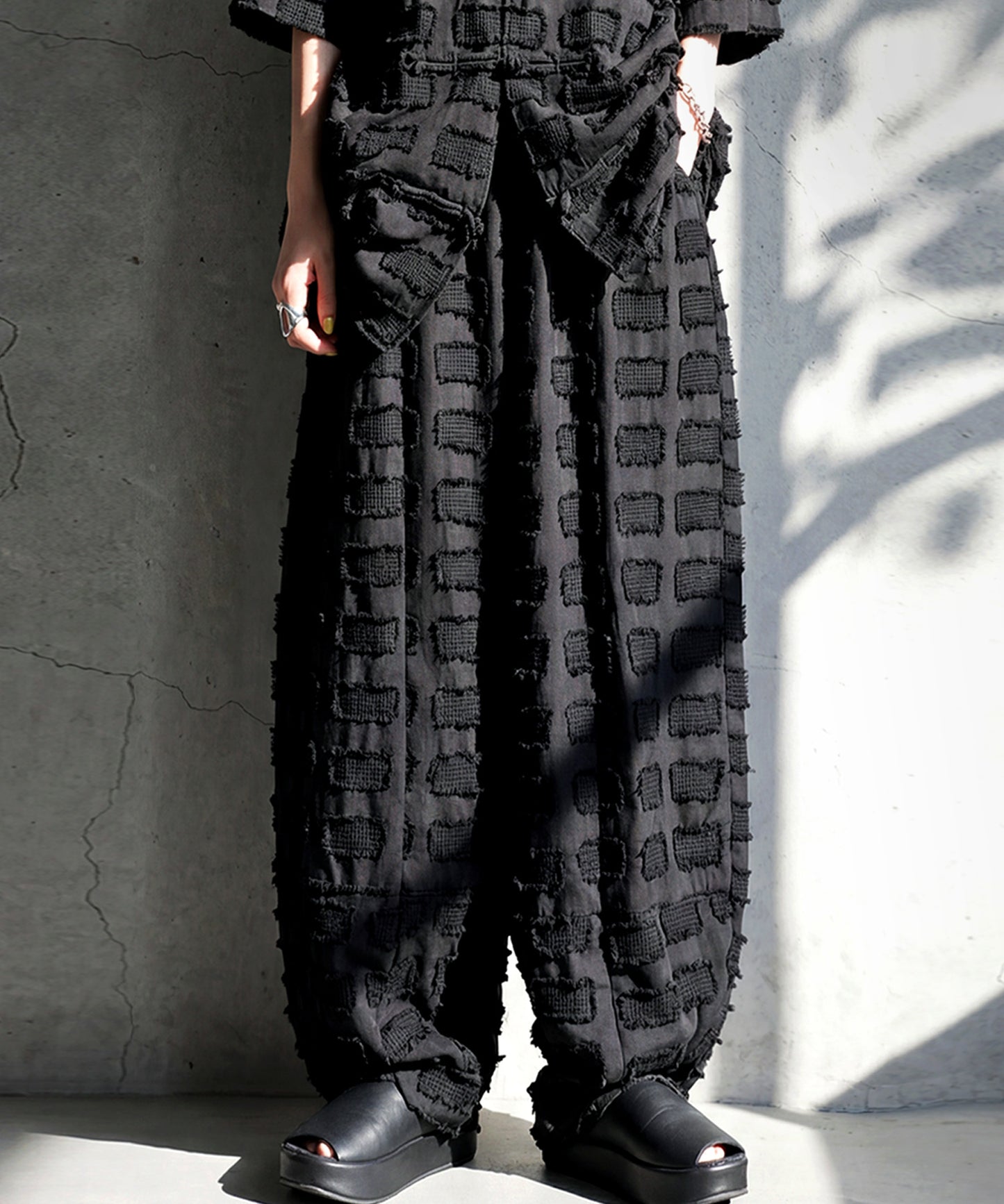 Jacquard Fringe Wide-Leg Pants Ladies