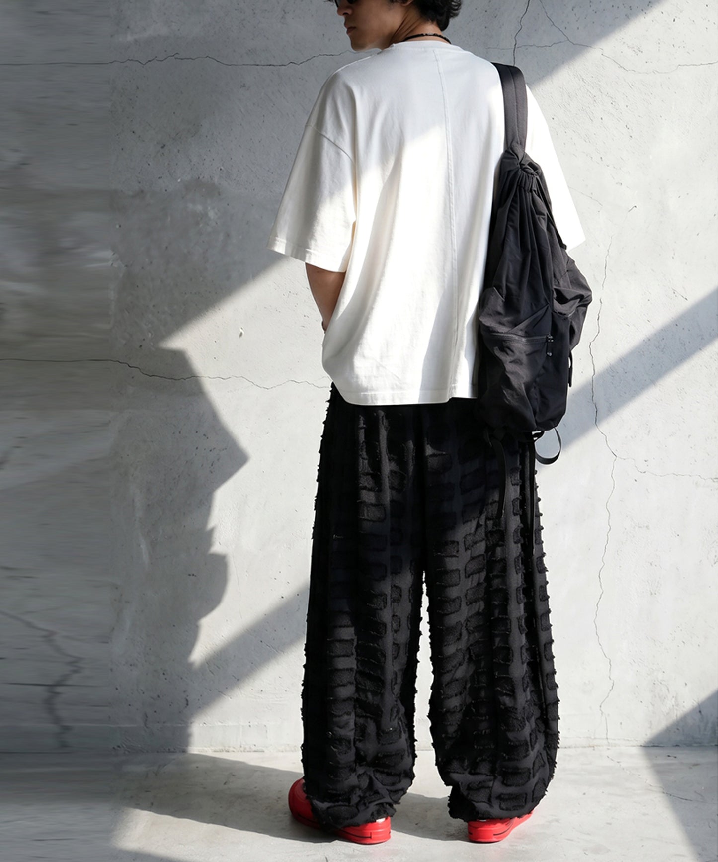Jacquard Fringe Wide-Leg Pants Men’s