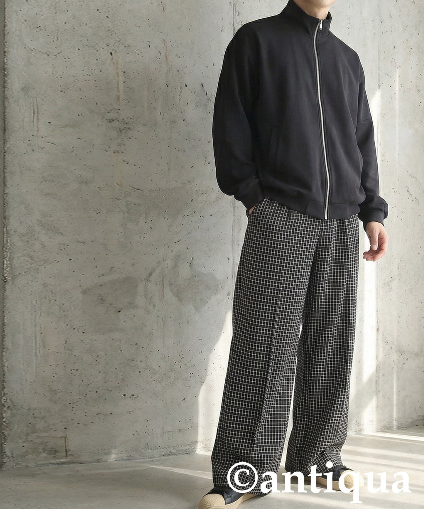 Checked Wide Pants Men's