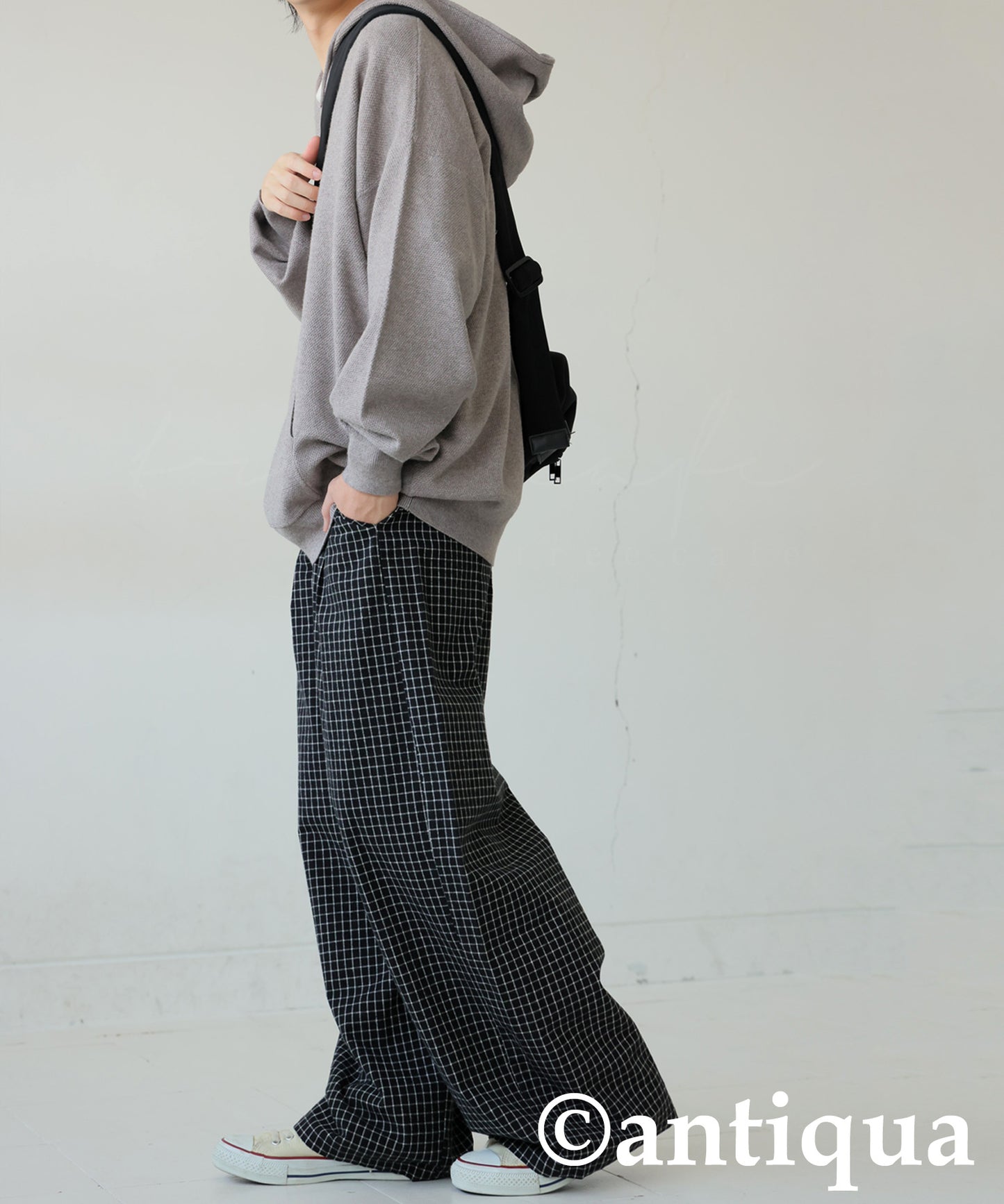 Checked Wide Pants Men's