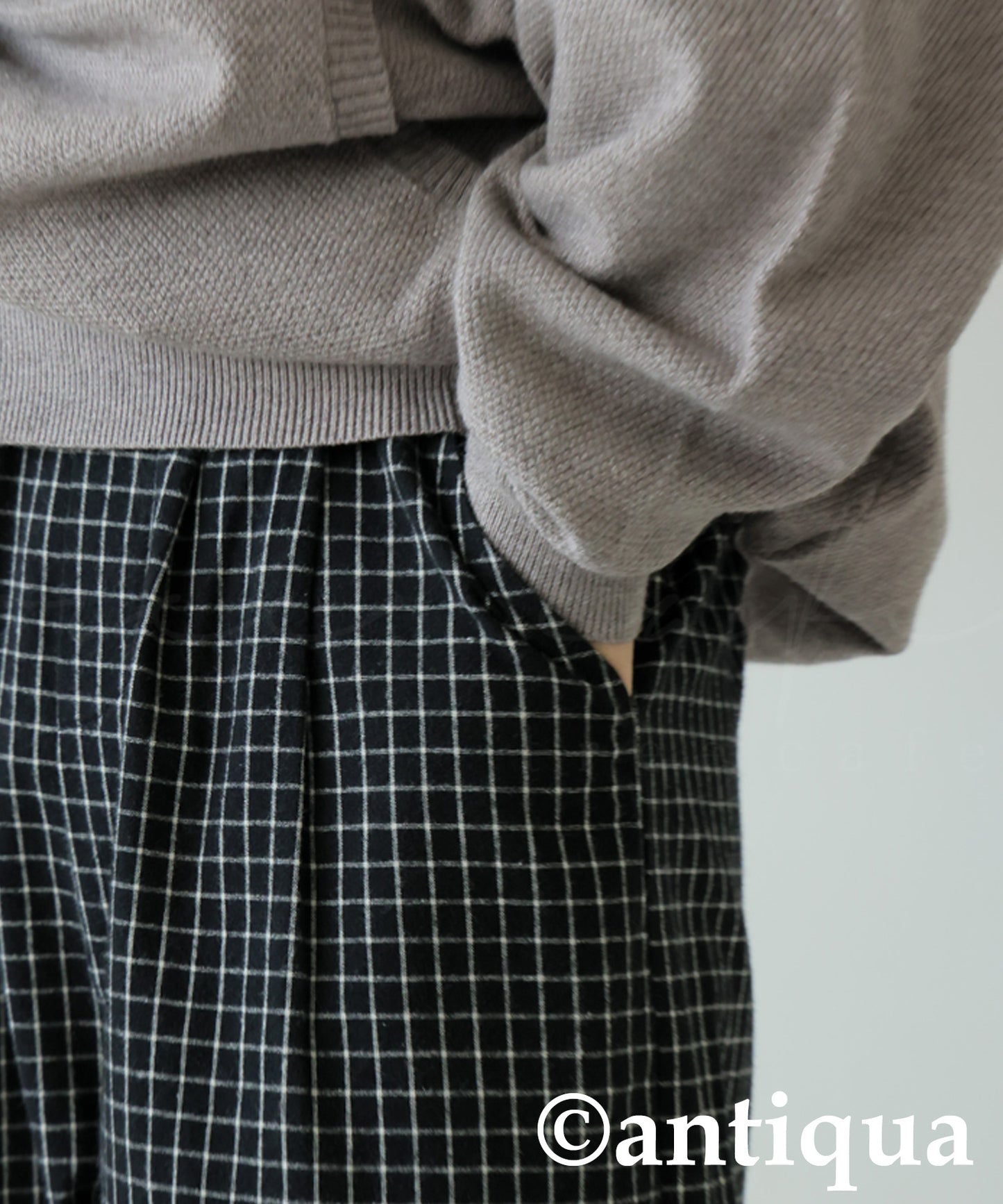 Checked Wide Pants Men's