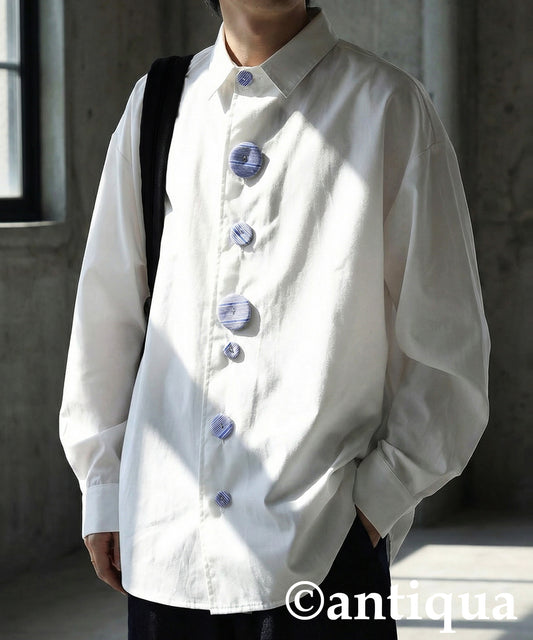 Button Design Shirt Men's