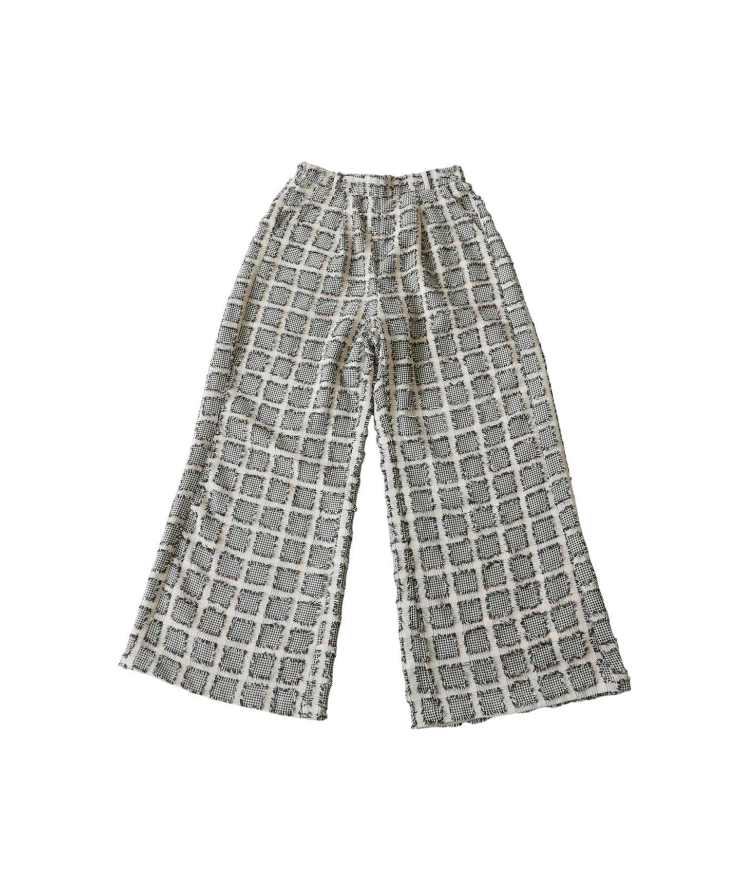 Checkered Wide-Leg Pants Ladies