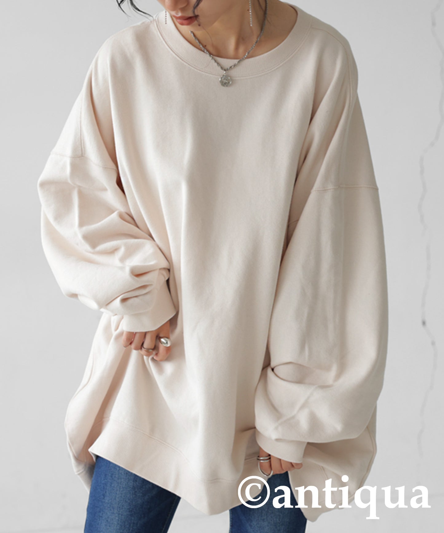 Pile fabric pullover Ladies