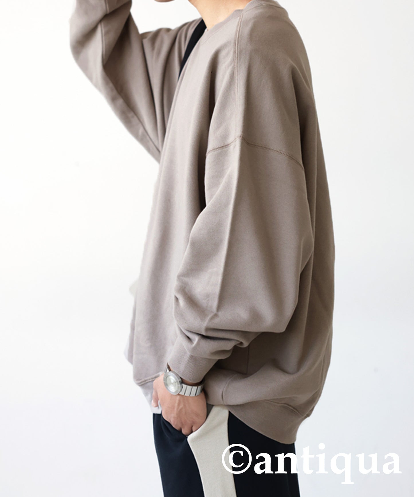 Pile fabric pullover Men's