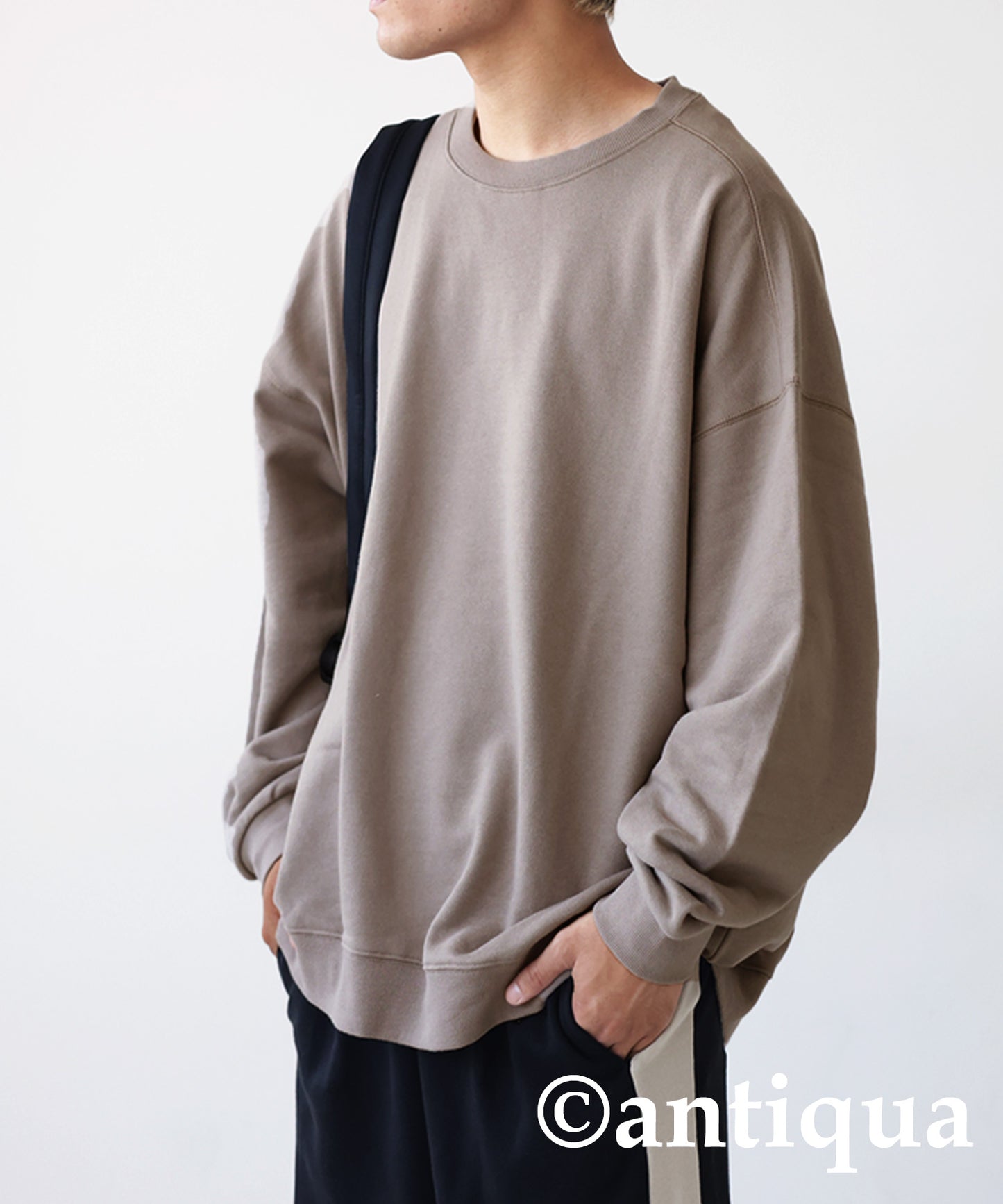 Pile fabric pullover Men's