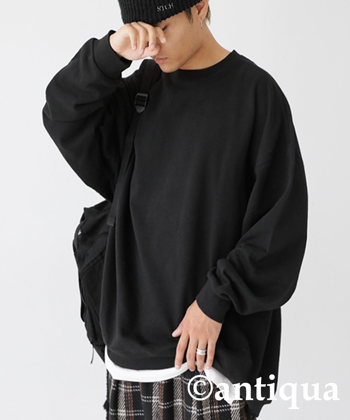 Pile fabric pullover Men's