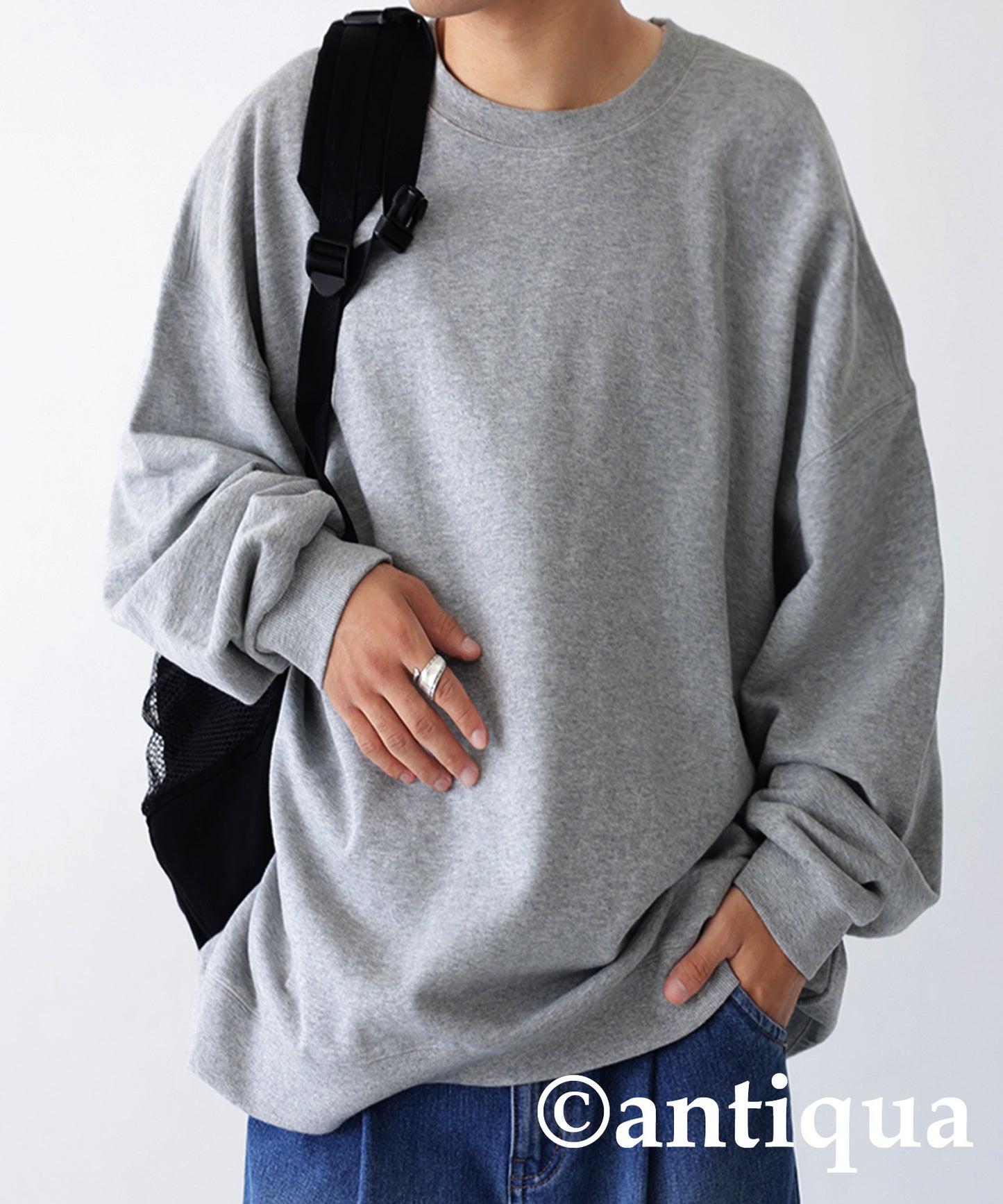 Pile fabric pullover Men's