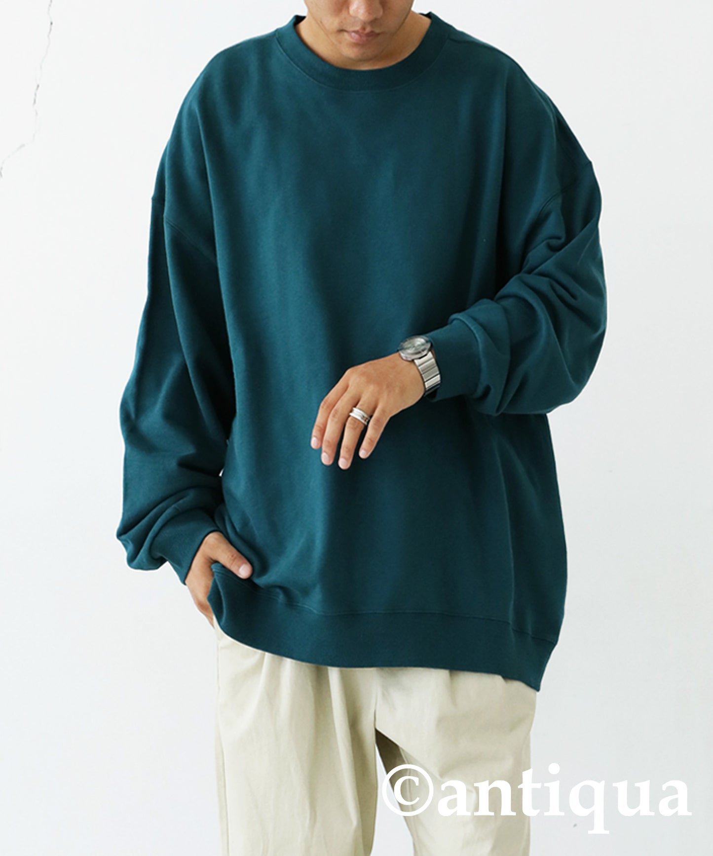 Pile fabric pullover Men's