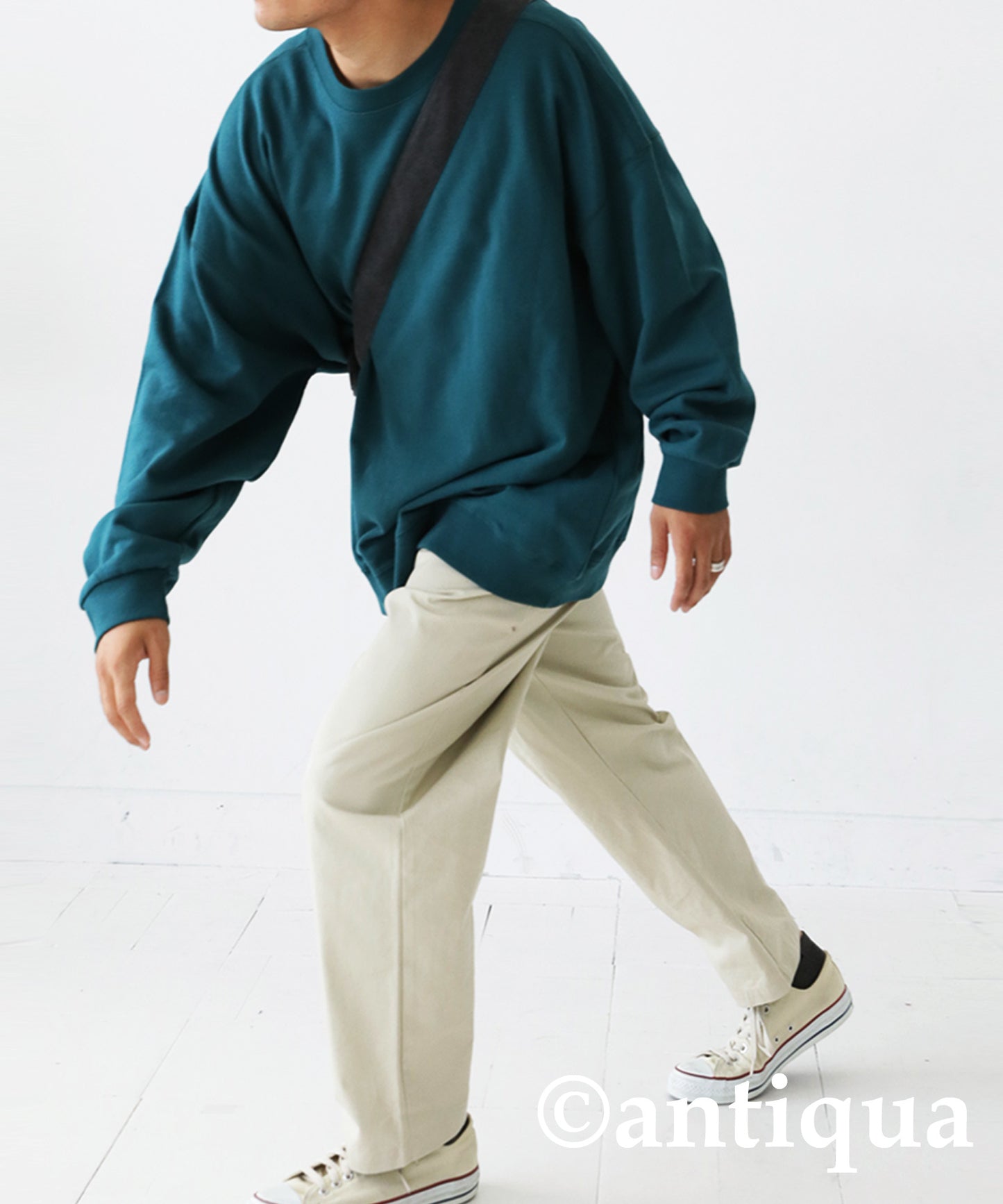 Pile fabric pullover Men's