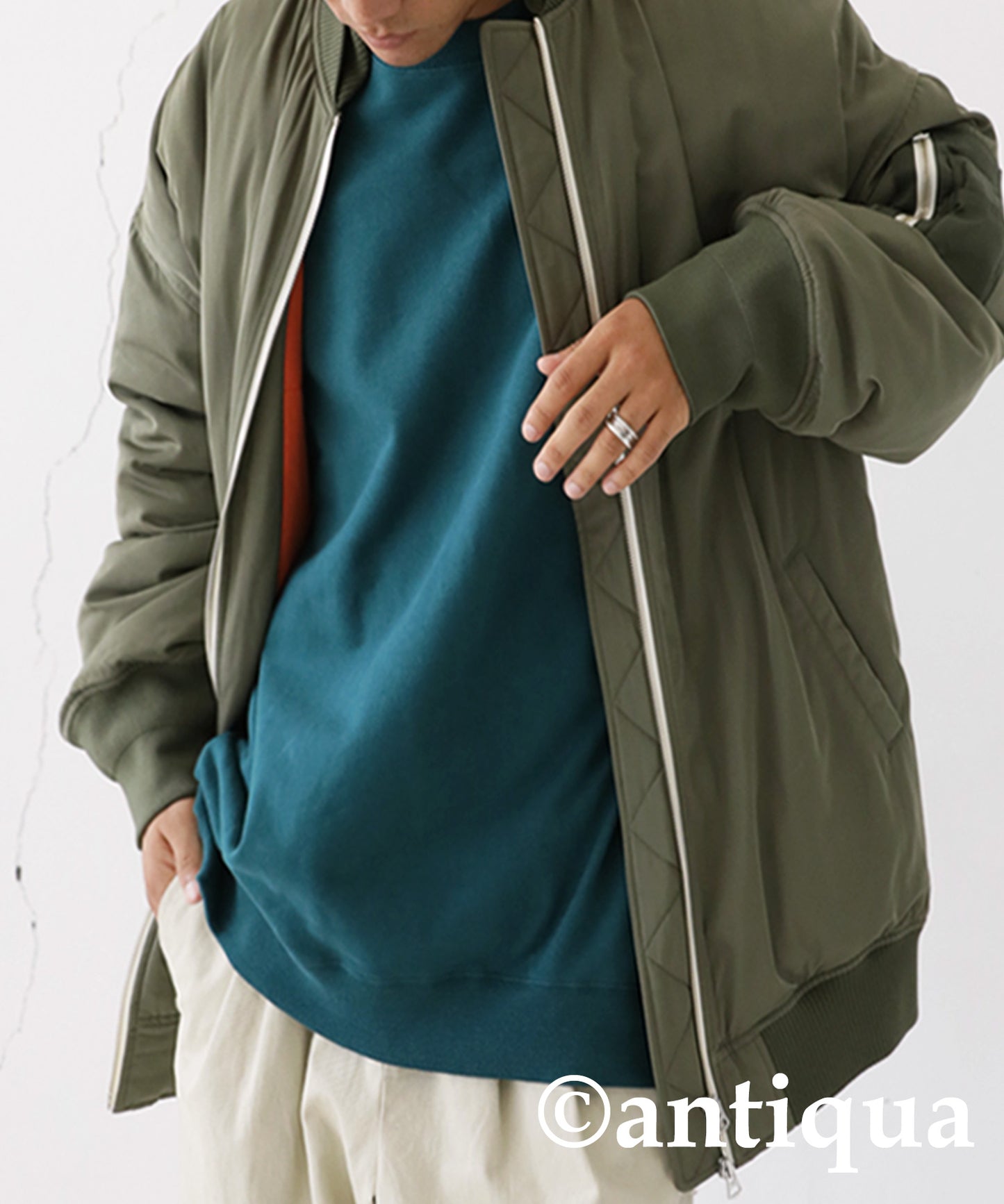 Pile fabric pullover Men's