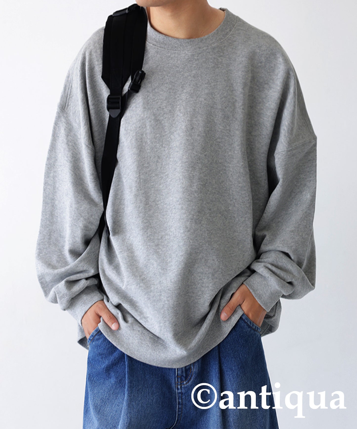 Pile fabric pullover Men's