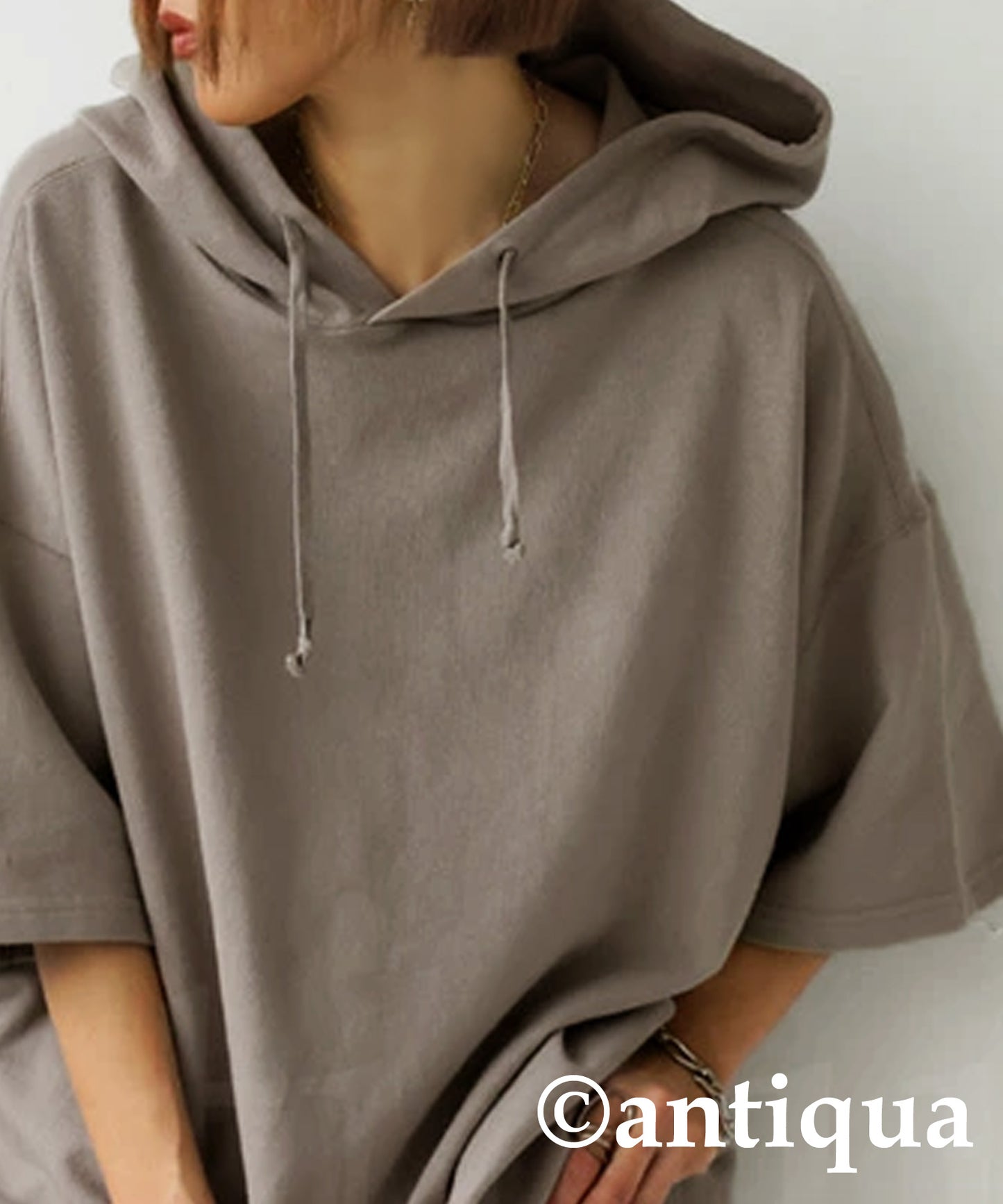 Pile Fabric Hoodie Pullover Ladies