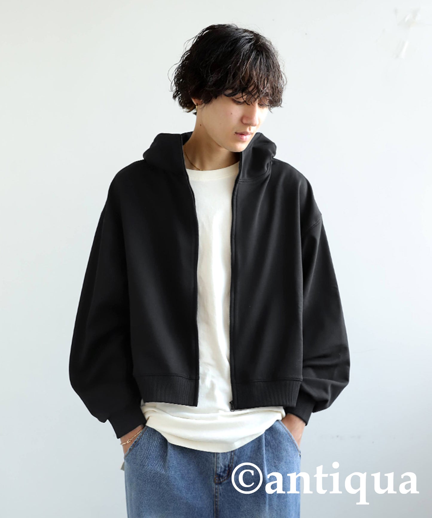 Short Zip Hoodie Men's