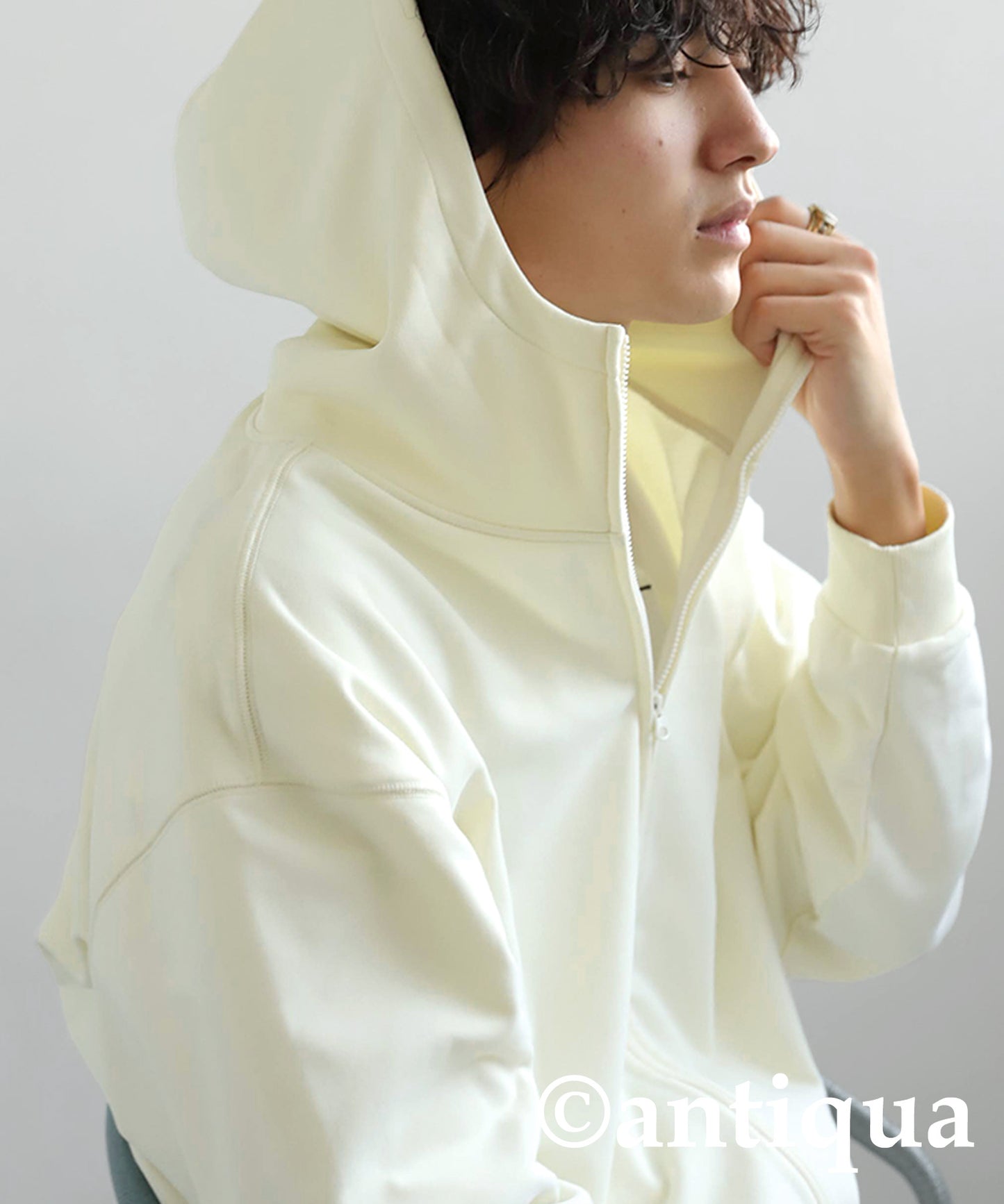 Short Zip Hoodie Men's