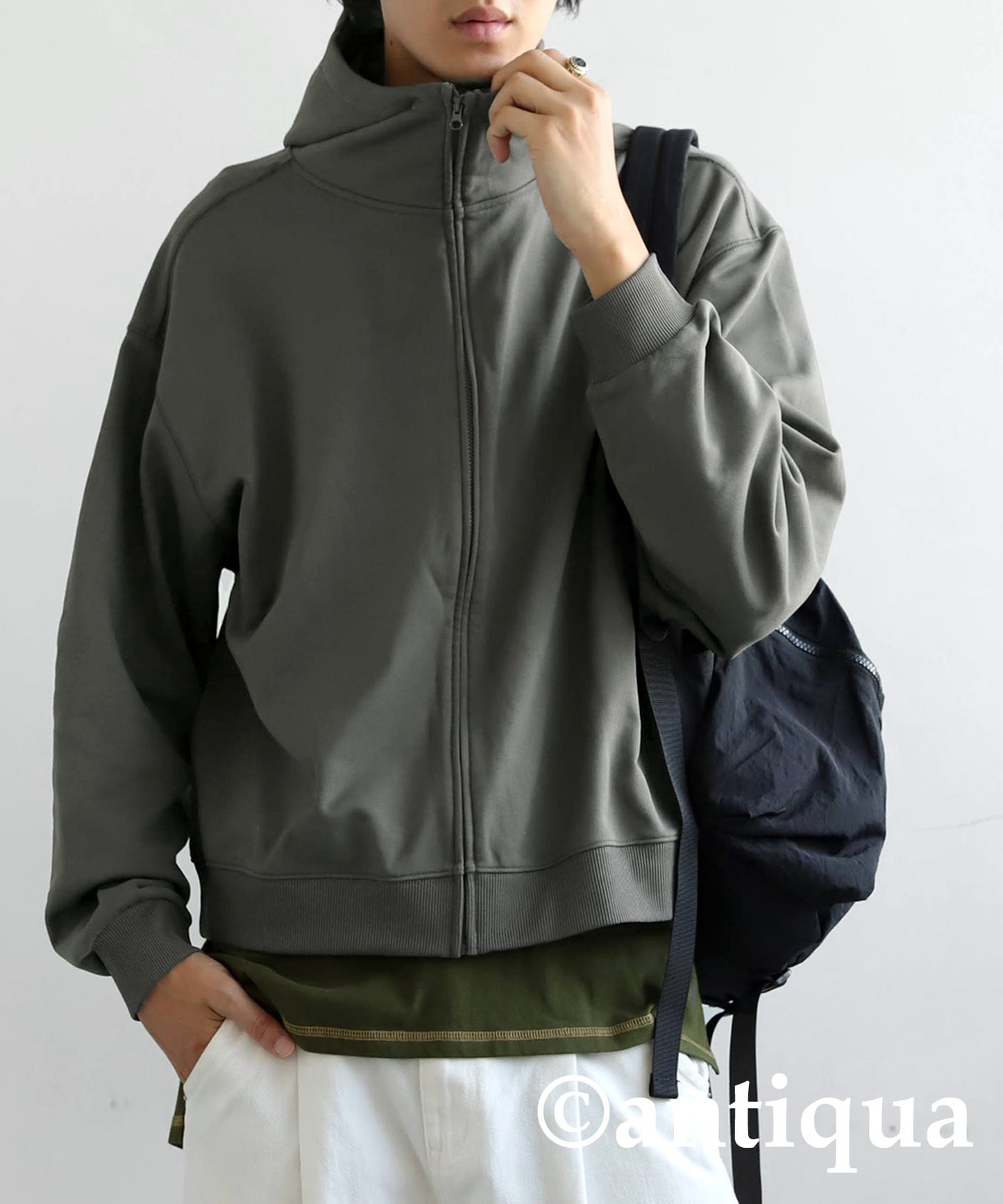 Short Zip Hoodie Men's
