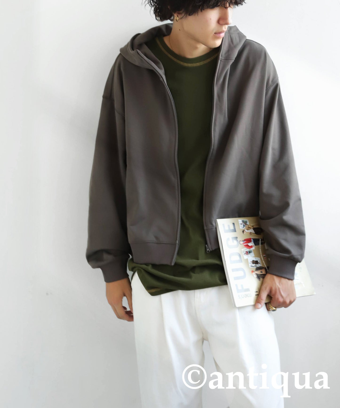 Short Zip Hoodie Men's