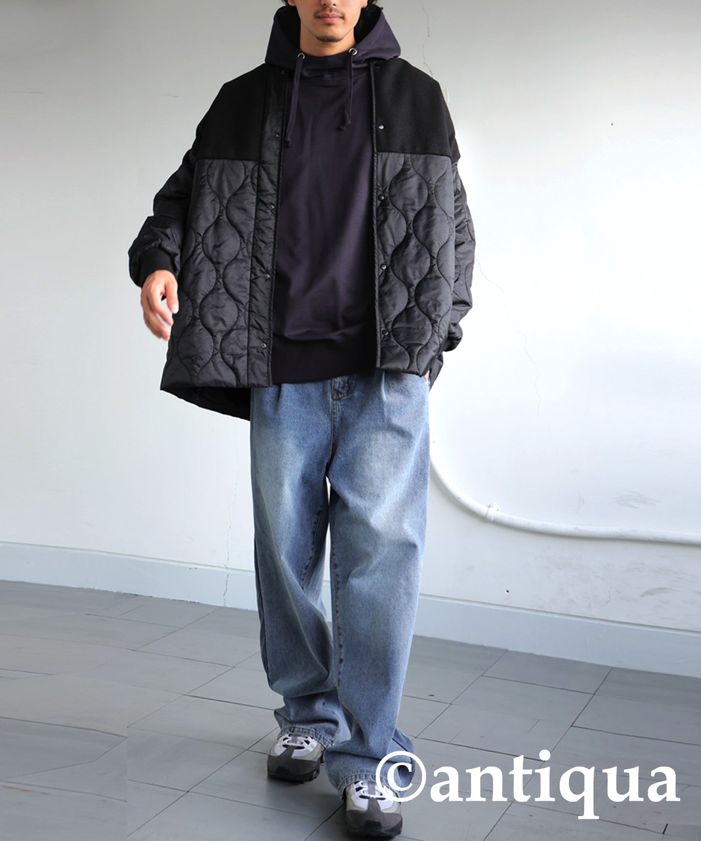 Stand Neck Hoodie Men's