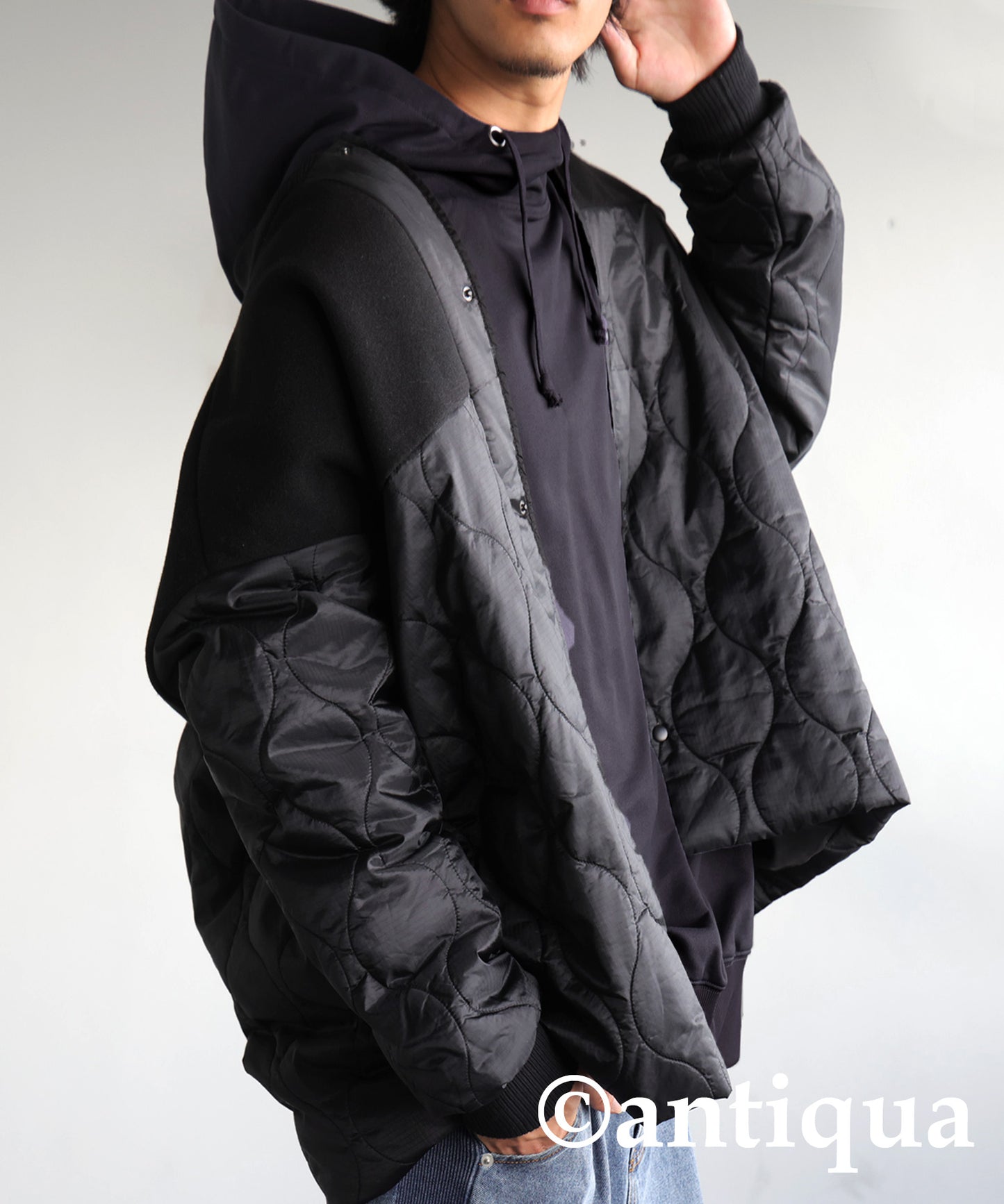 Stand Neck Hoodie Men's