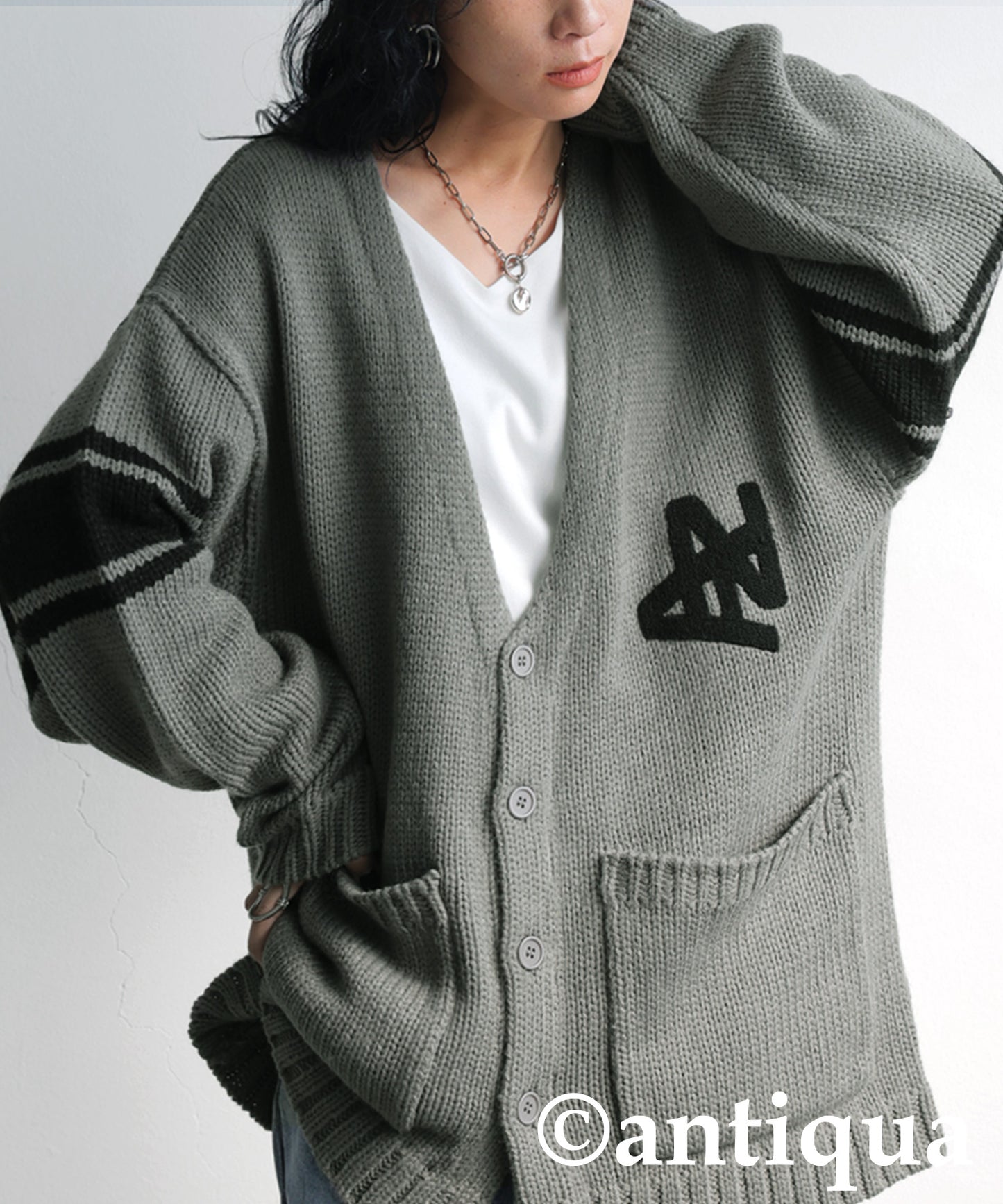 Logo Knit Cardigan Ladies