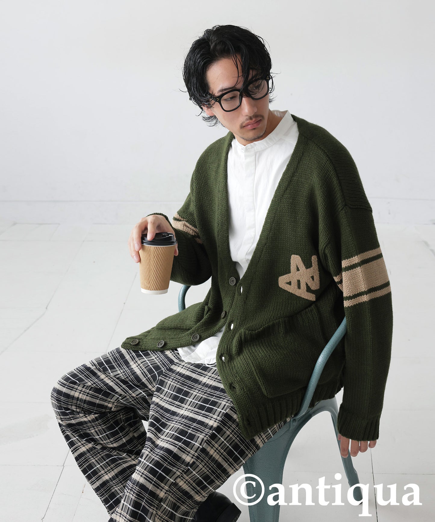 Logo Knit Cardigan Men's